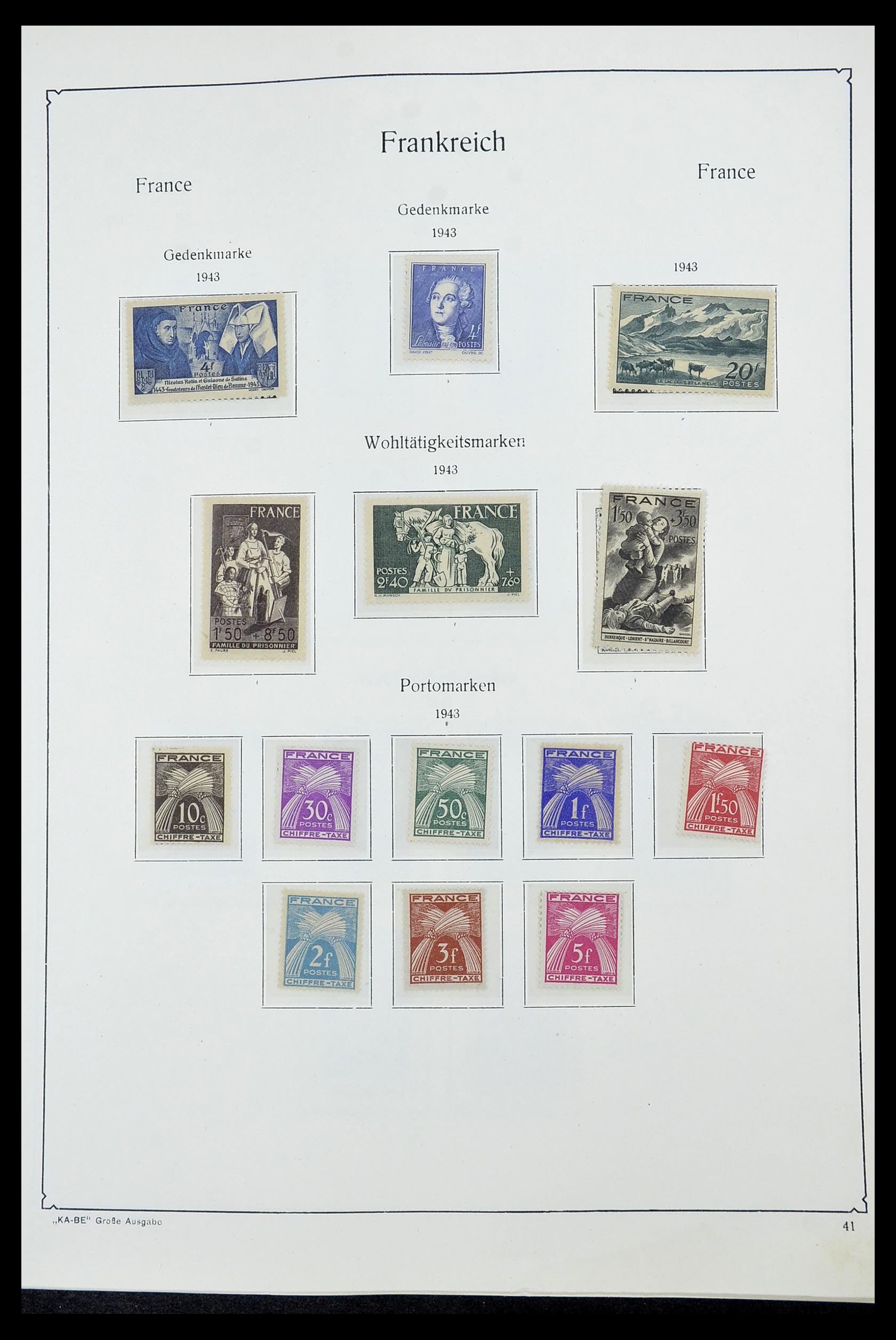 34580 038 - Postzegelverzameling 34580 Frankrijk 1900-1971.