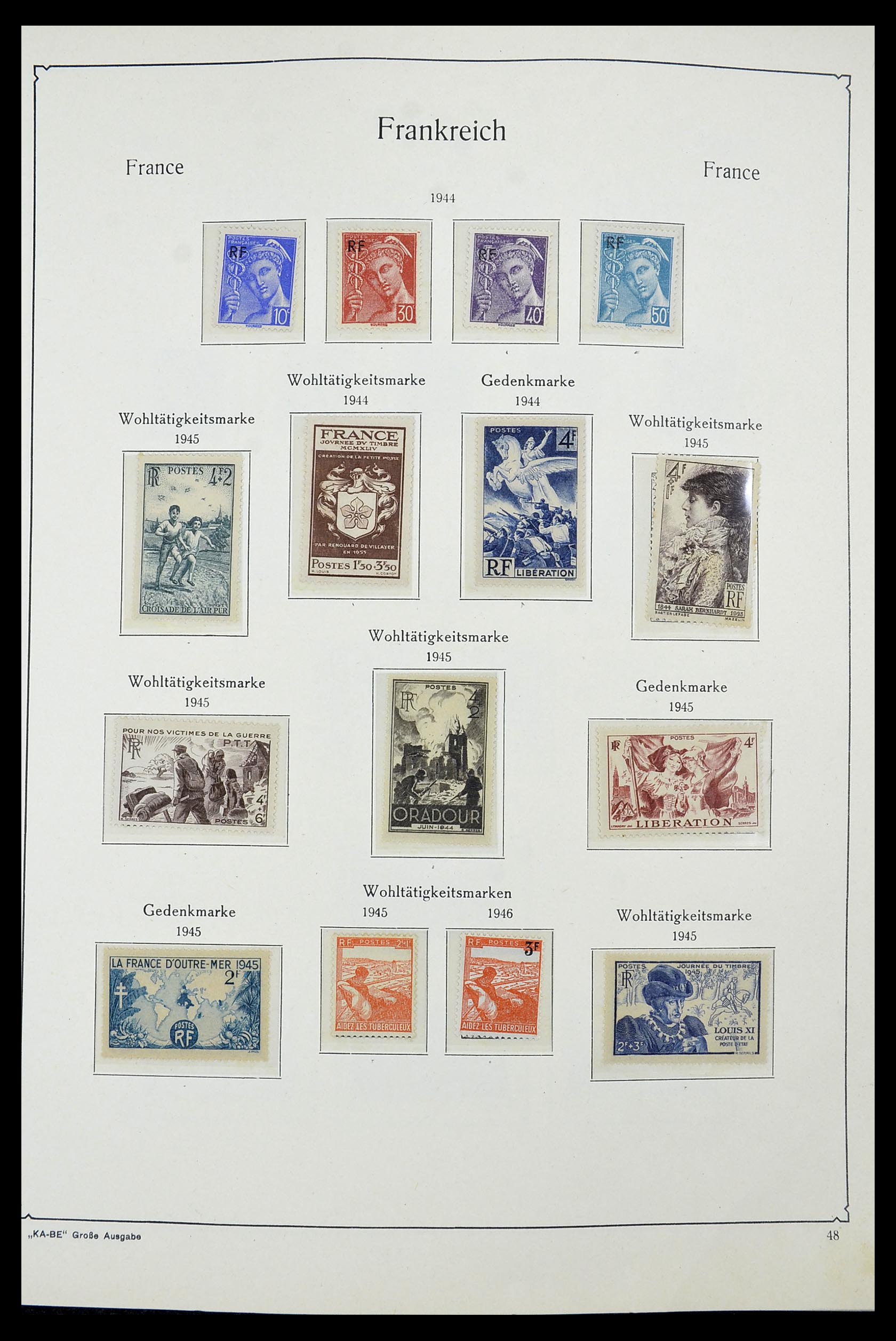 34580 044 - Postzegelverzameling 34580 Frankrijk 1900-1971.