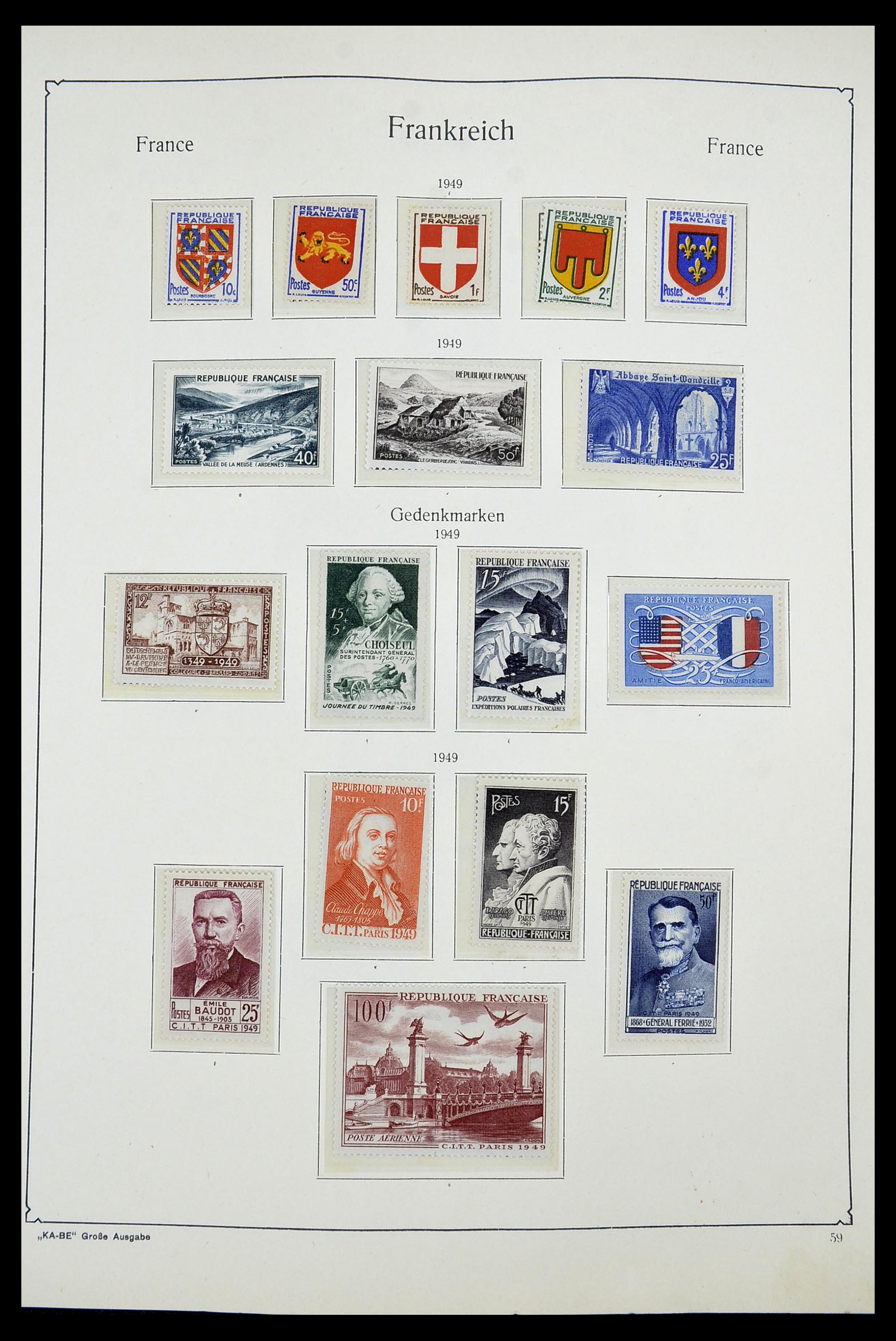 34580 055 - Postzegelverzameling 34580 Frankrijk 1900-1971.