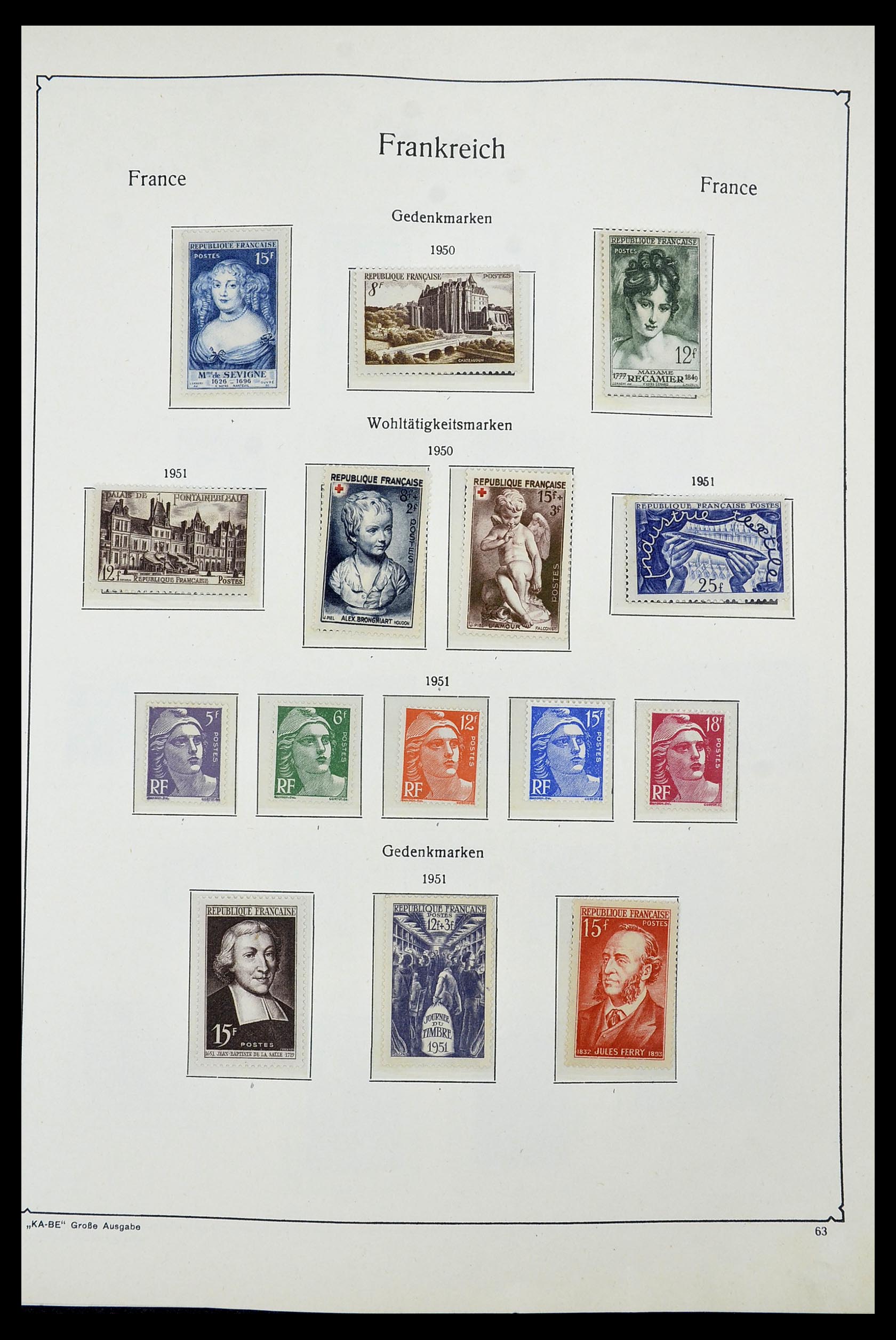 34580 059 - Postzegelverzameling 34580 Frankrijk 1900-1971.