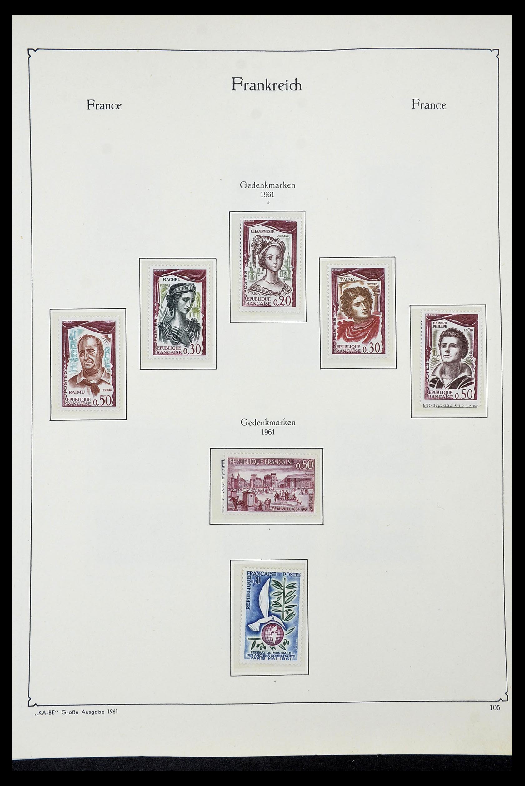 34580 103 - Postzegelverzameling 34580 Frankrijk 1900-1971.