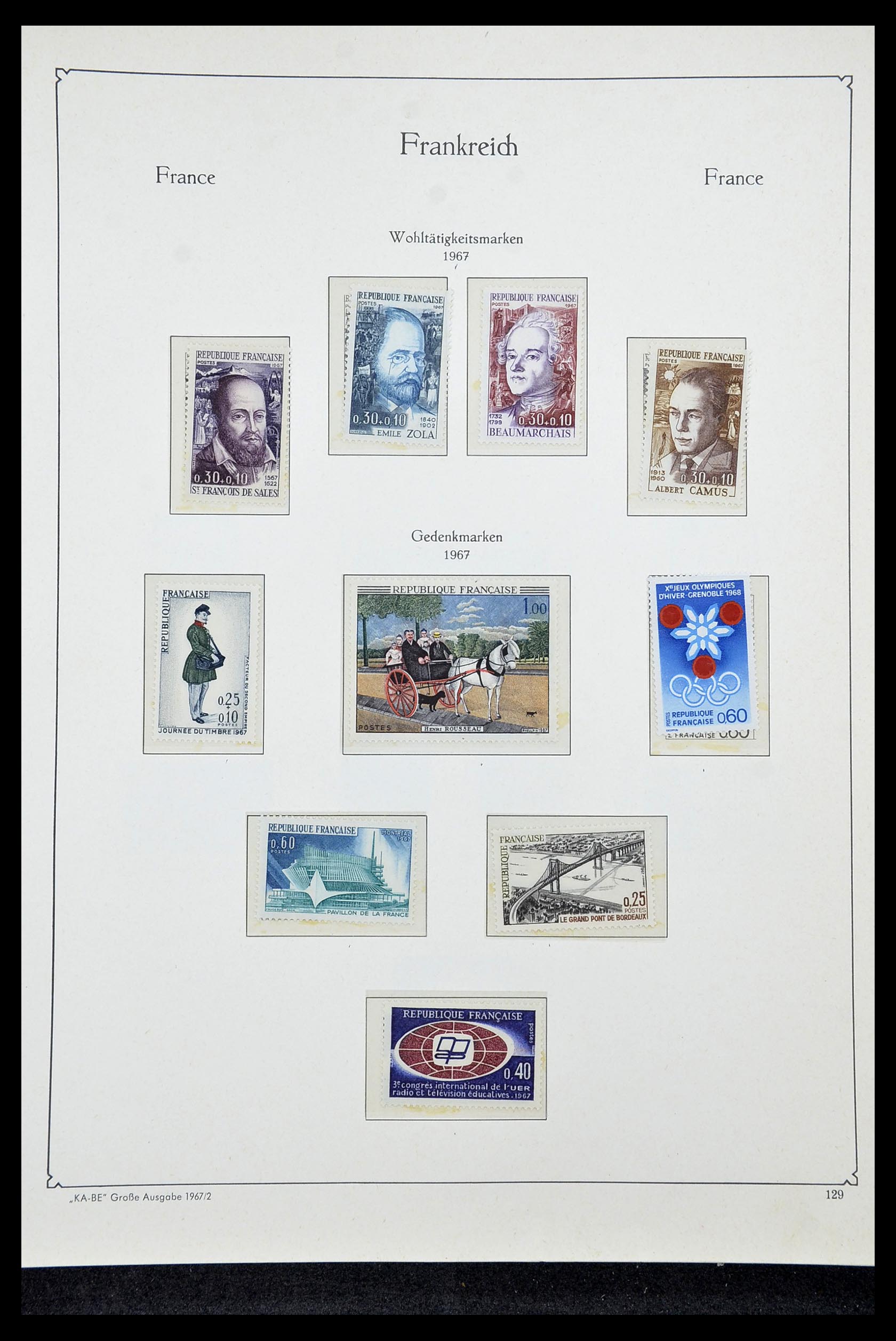 34580 129 - Postzegelverzameling 34580 Frankrijk 1900-1971.