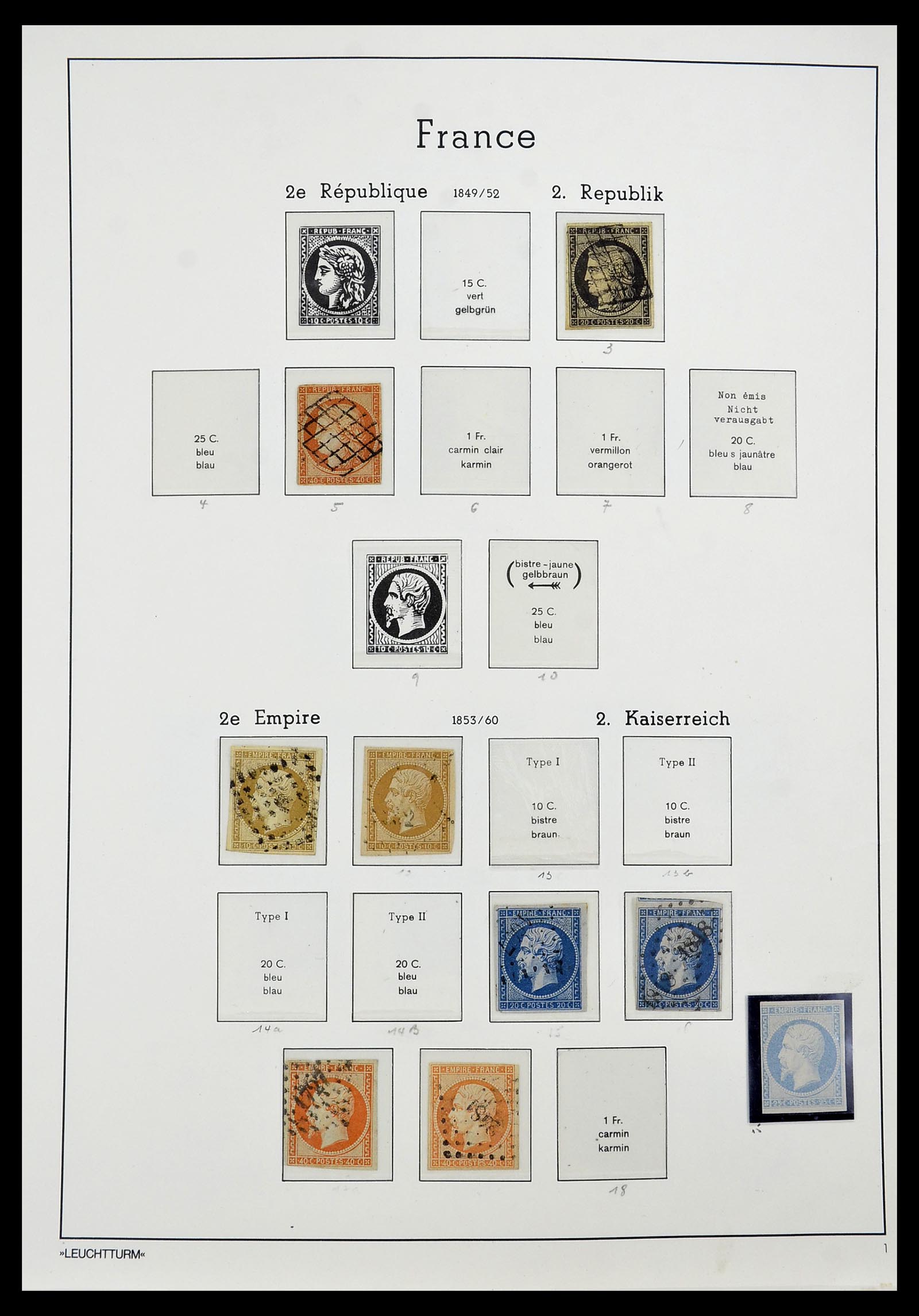 34581 001 - Postzegelverzameling 34581 Frankrijk 1849-1965.