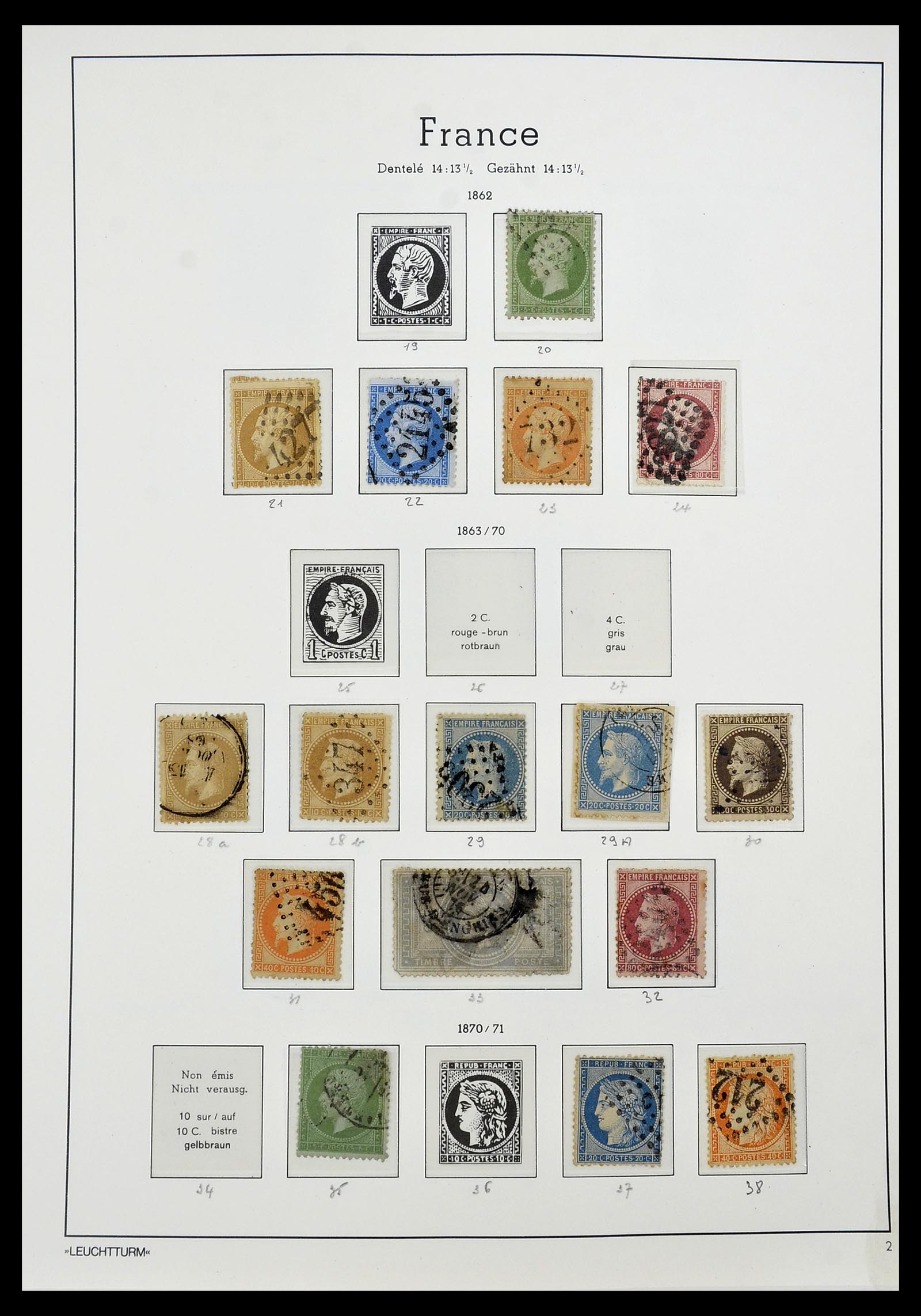 34581 002 - Postzegelverzameling 34581 Frankrijk 1849-1965.