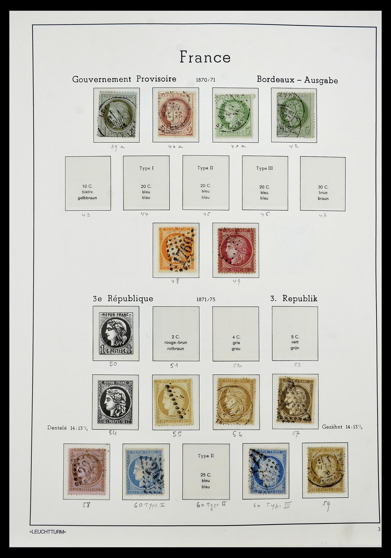 34581 003 - Postzegelverzameling 34581 Frankrijk 1849-1965.