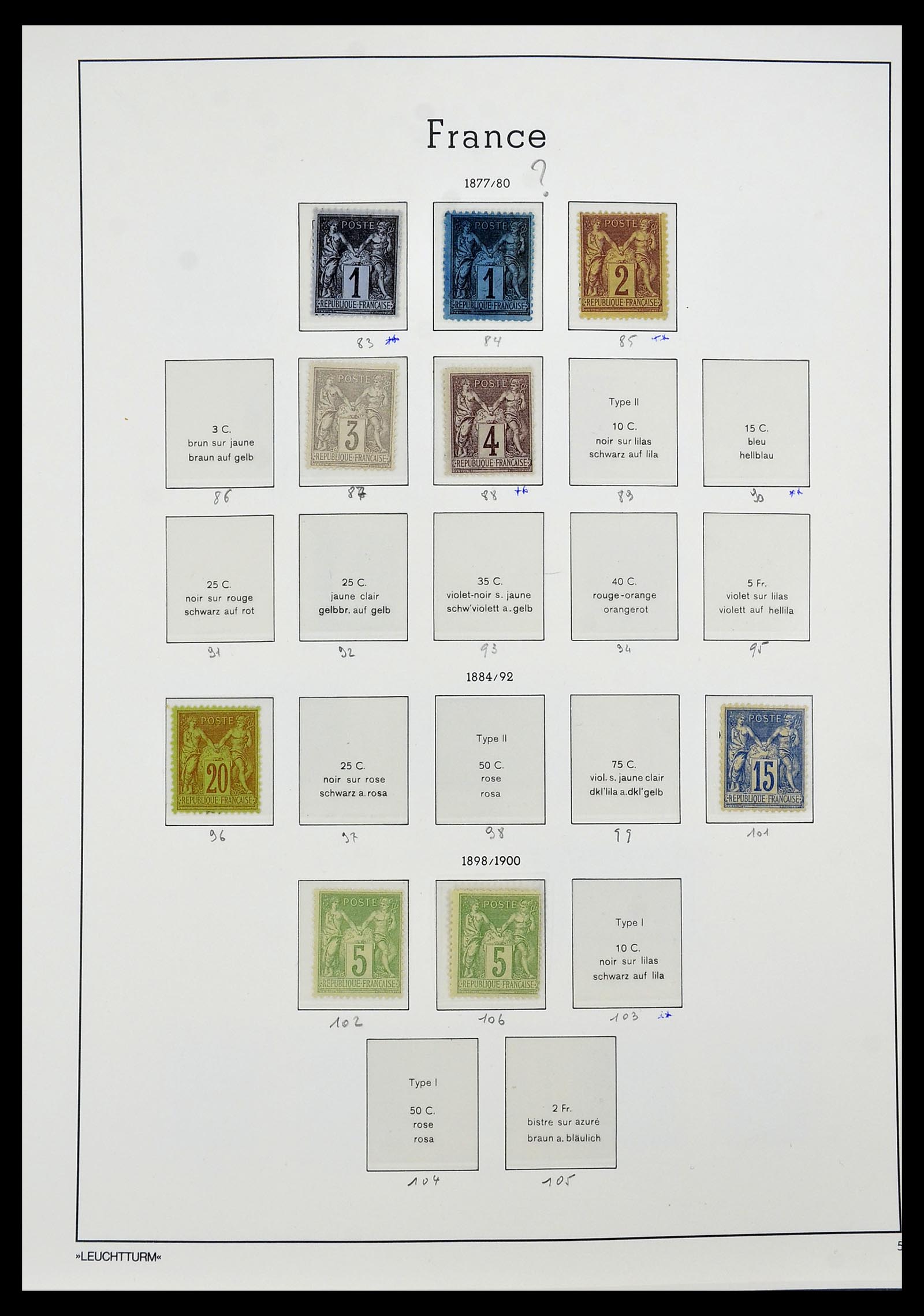 34581 005 - Postzegelverzameling 34581 Frankrijk 1849-1965.