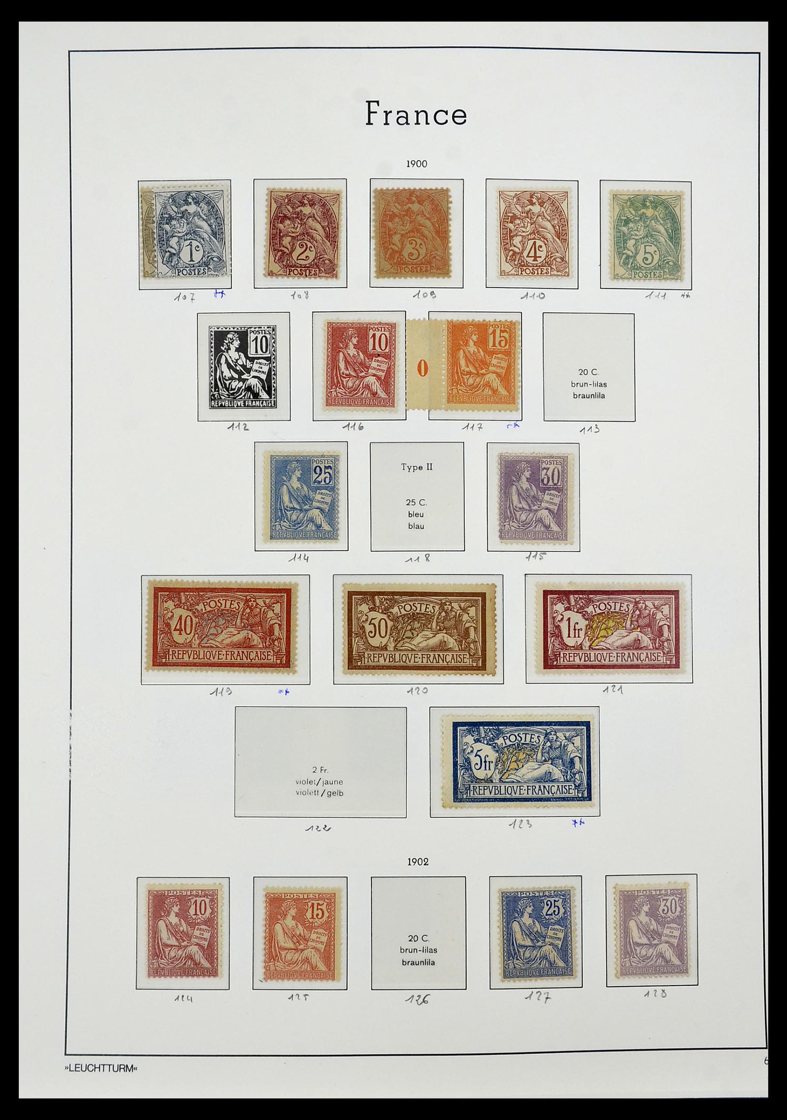 34581 006 - Postzegelverzameling 34581 Frankrijk 1849-1965.