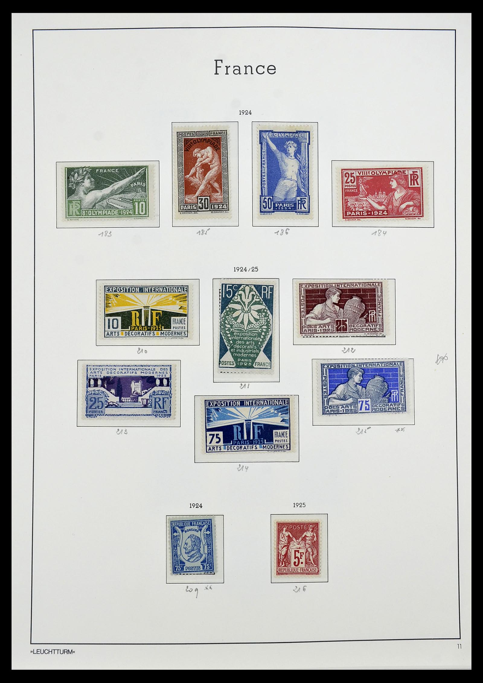 34581 011 - Postzegelverzameling 34581 Frankrijk 1849-1965.