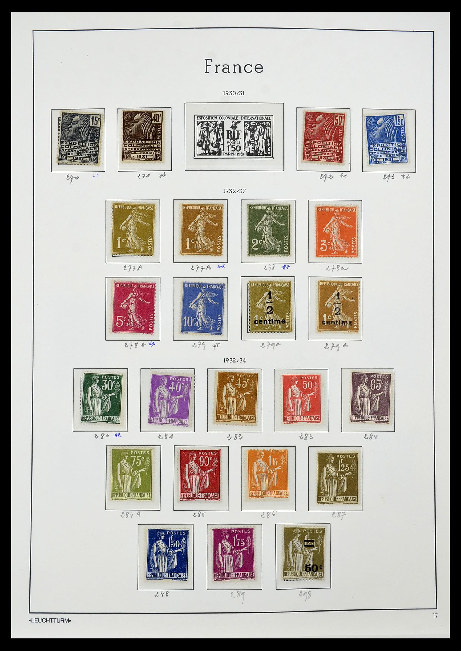 34581 016 - Postzegelverzameling 34581 Frankrijk 1849-1965.