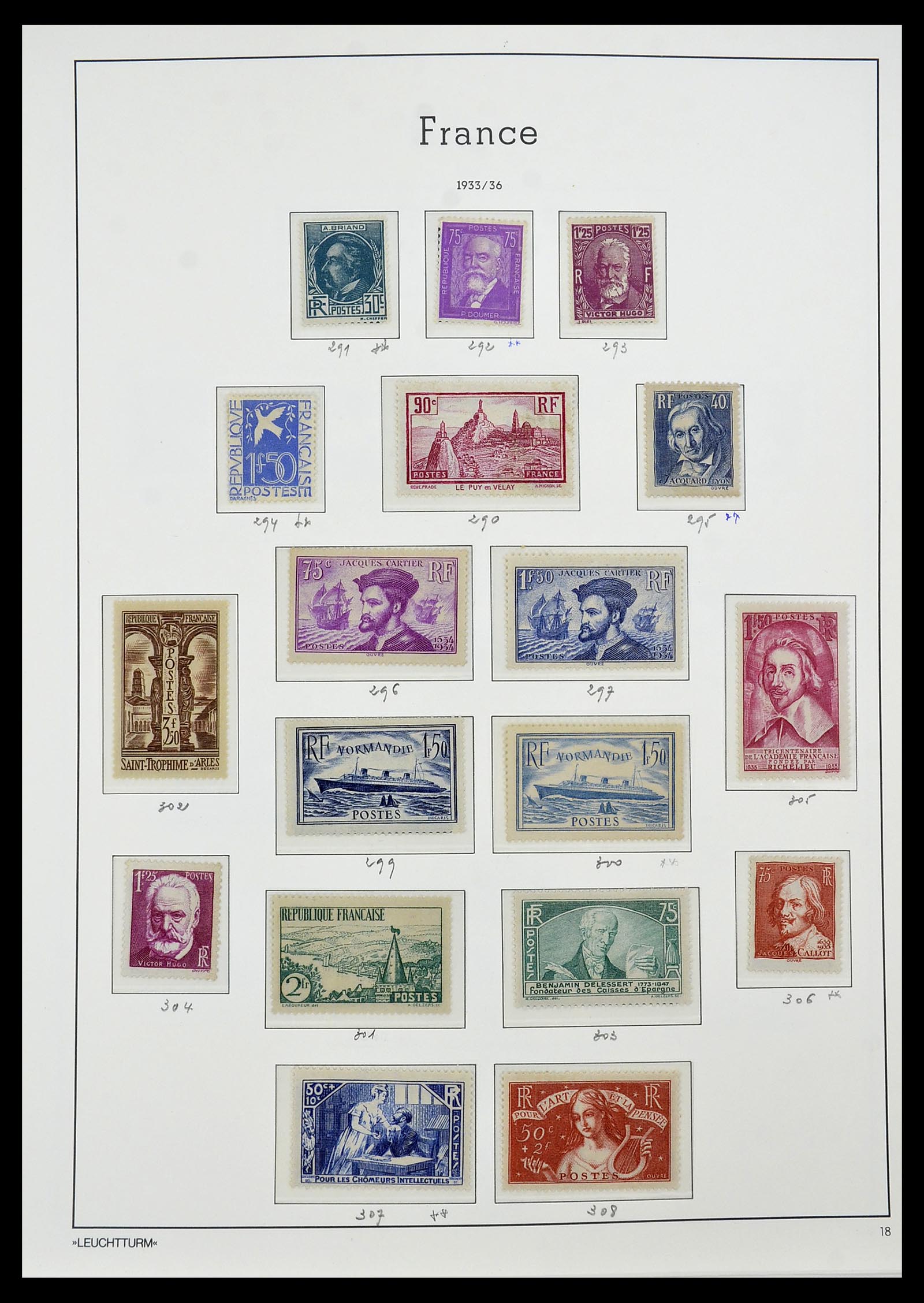 34581 017 - Postzegelverzameling 34581 Frankrijk 1849-1965.