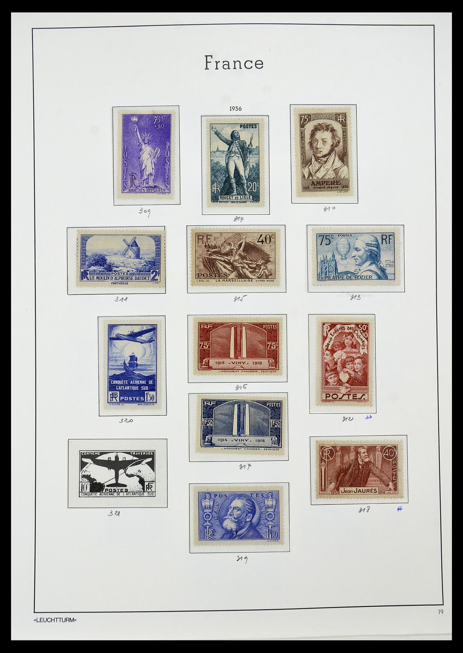 34581 019 - Postzegelverzameling 34581 Frankrijk 1849-1965.