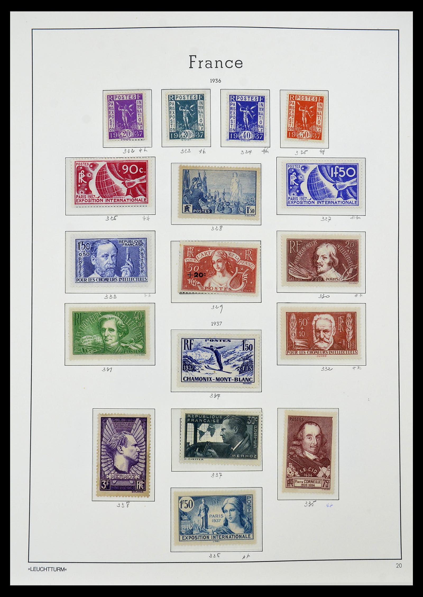 34581 020 - Postzegelverzameling 34581 Frankrijk 1849-1965.