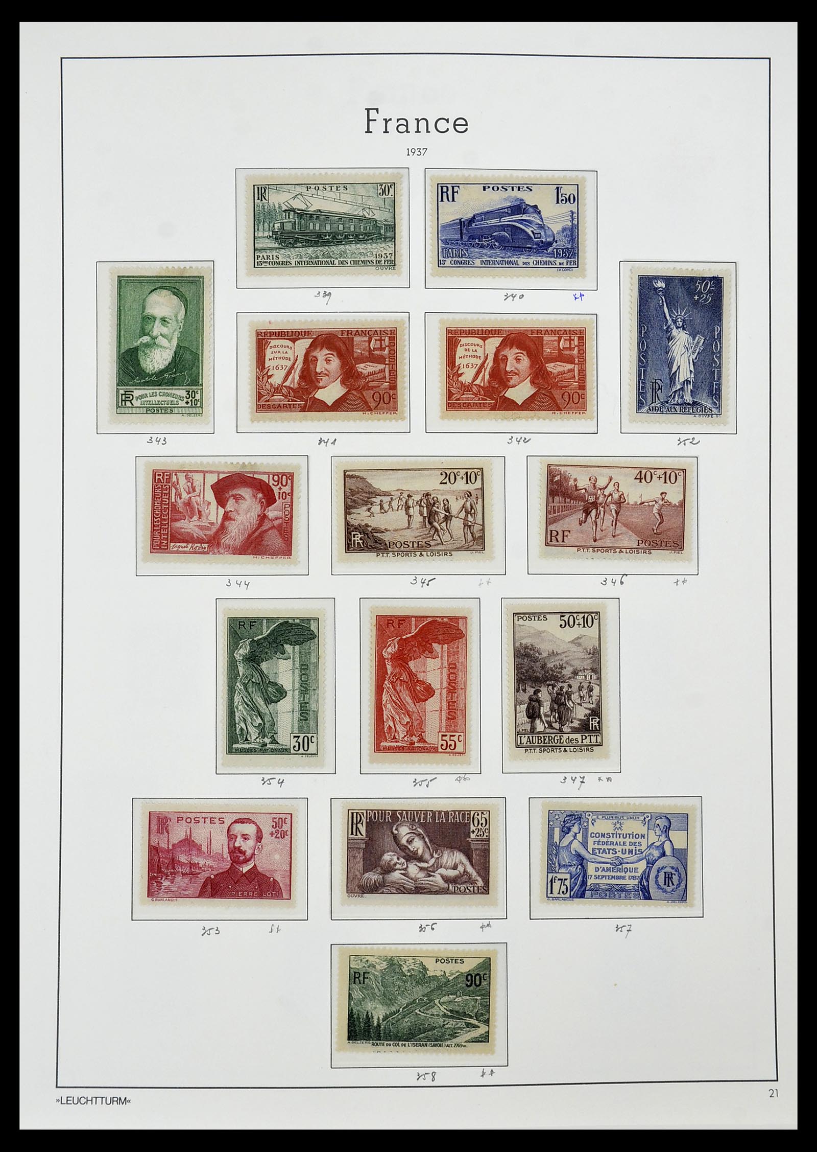 34581 021 - Postzegelverzameling 34581 Frankrijk 1849-1965.