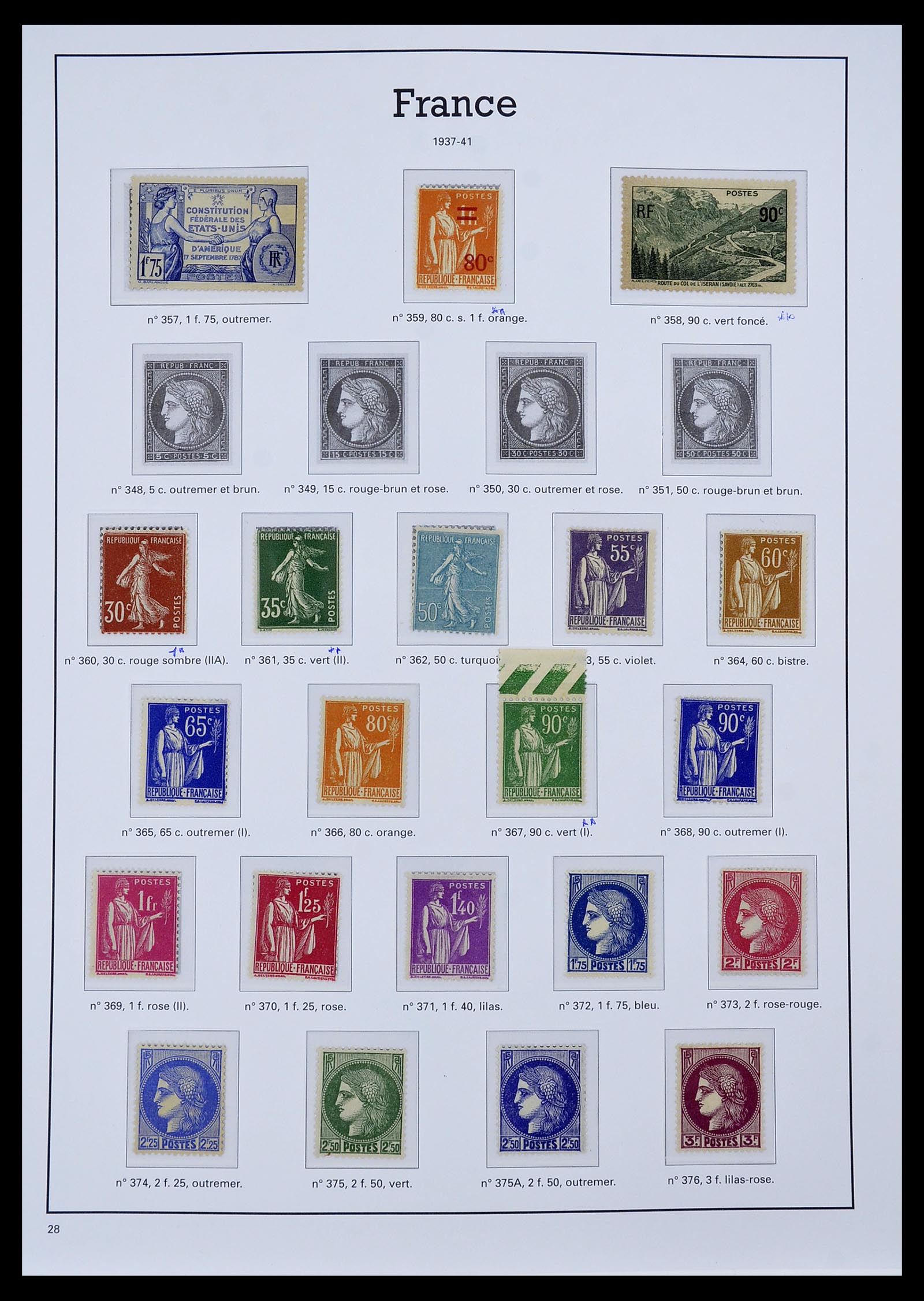 34581 022 - Postzegelverzameling 34581 Frankrijk 1849-1965.