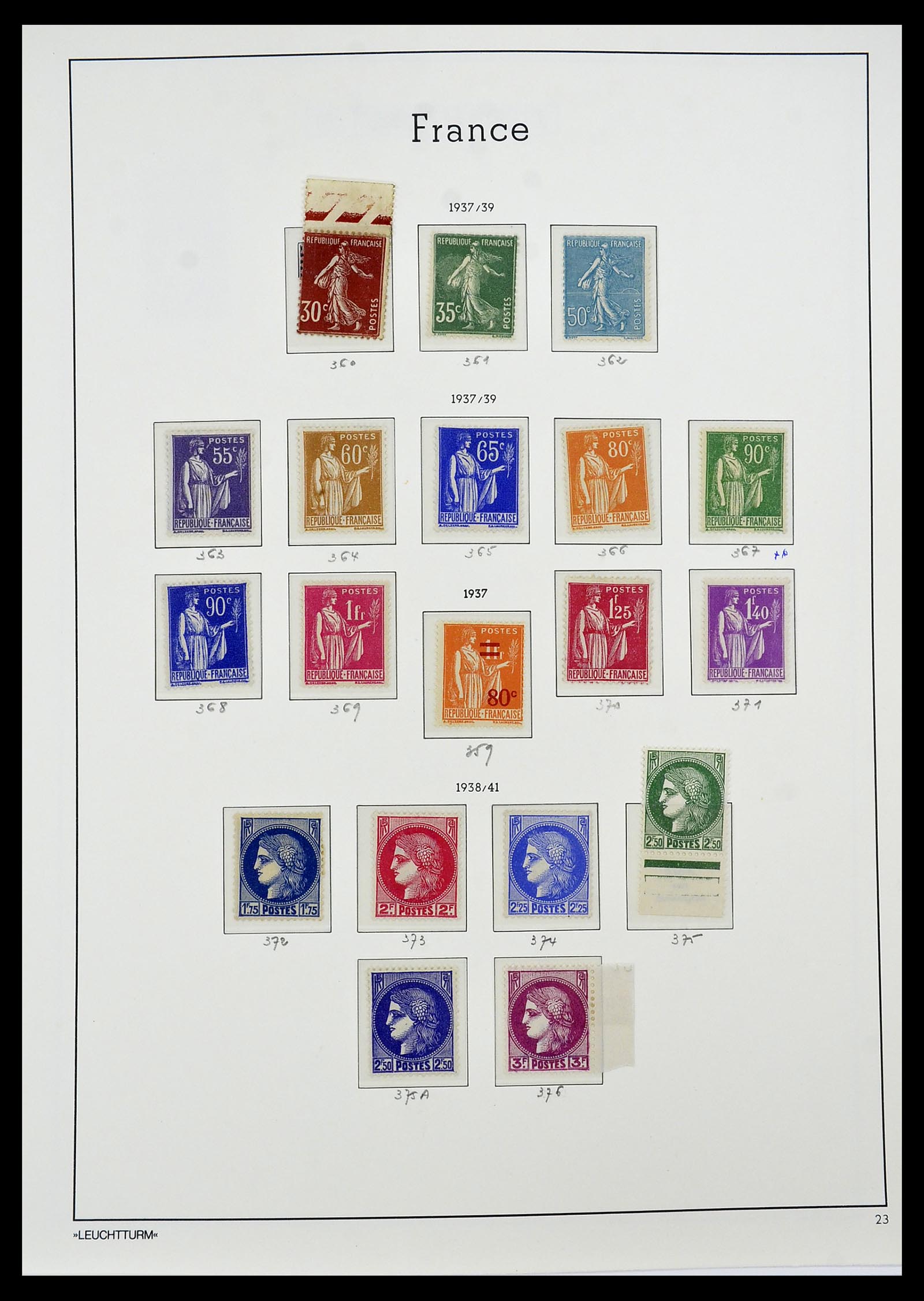 34581 023 - Postzegelverzameling 34581 Frankrijk 1849-1965.