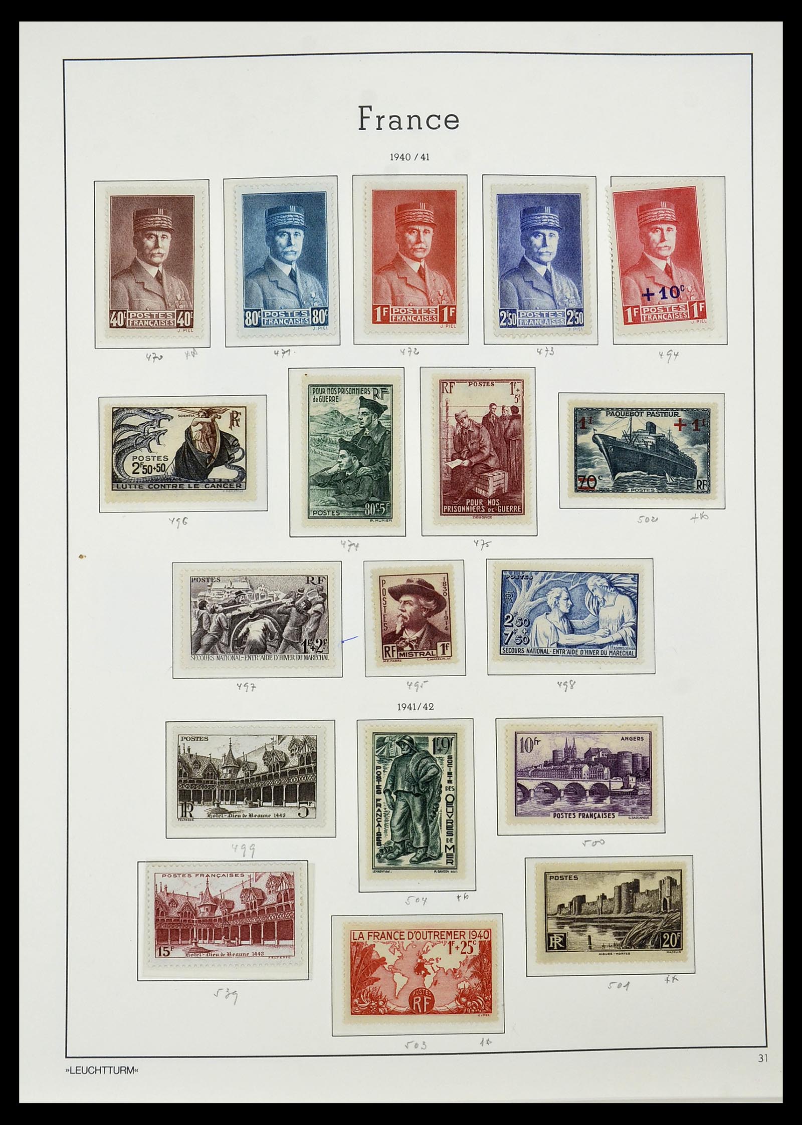 34581 032 - Postzegelverzameling 34581 Frankrijk 1849-1965.