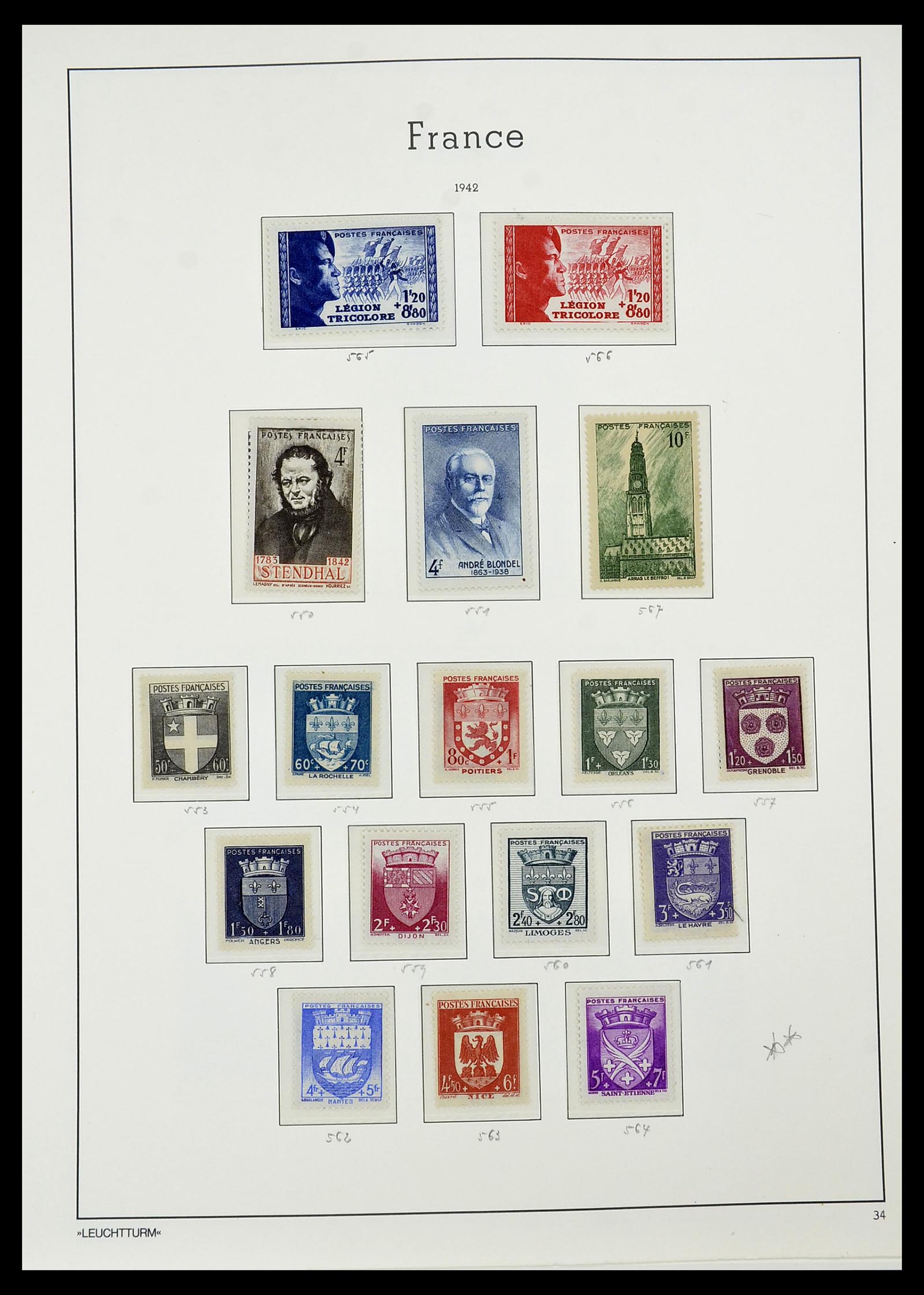 34581 035 - Postzegelverzameling 34581 Frankrijk 1849-1965.