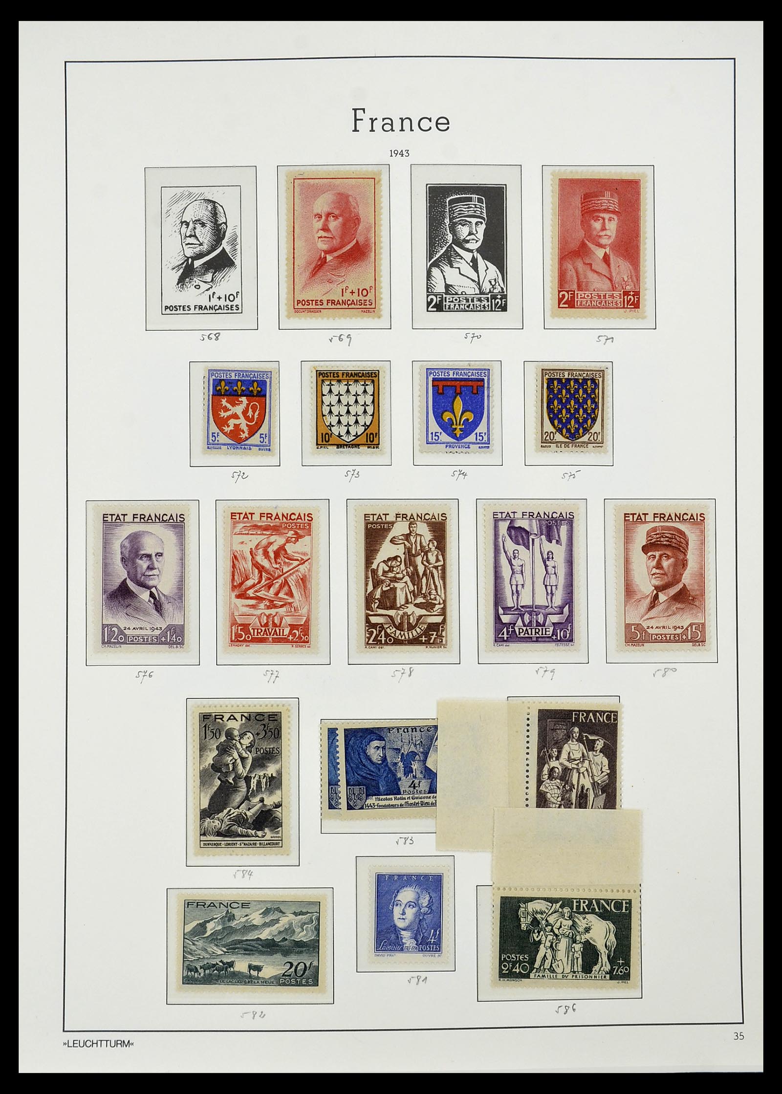 34581 037 - Postzegelverzameling 34581 Frankrijk 1849-1965.