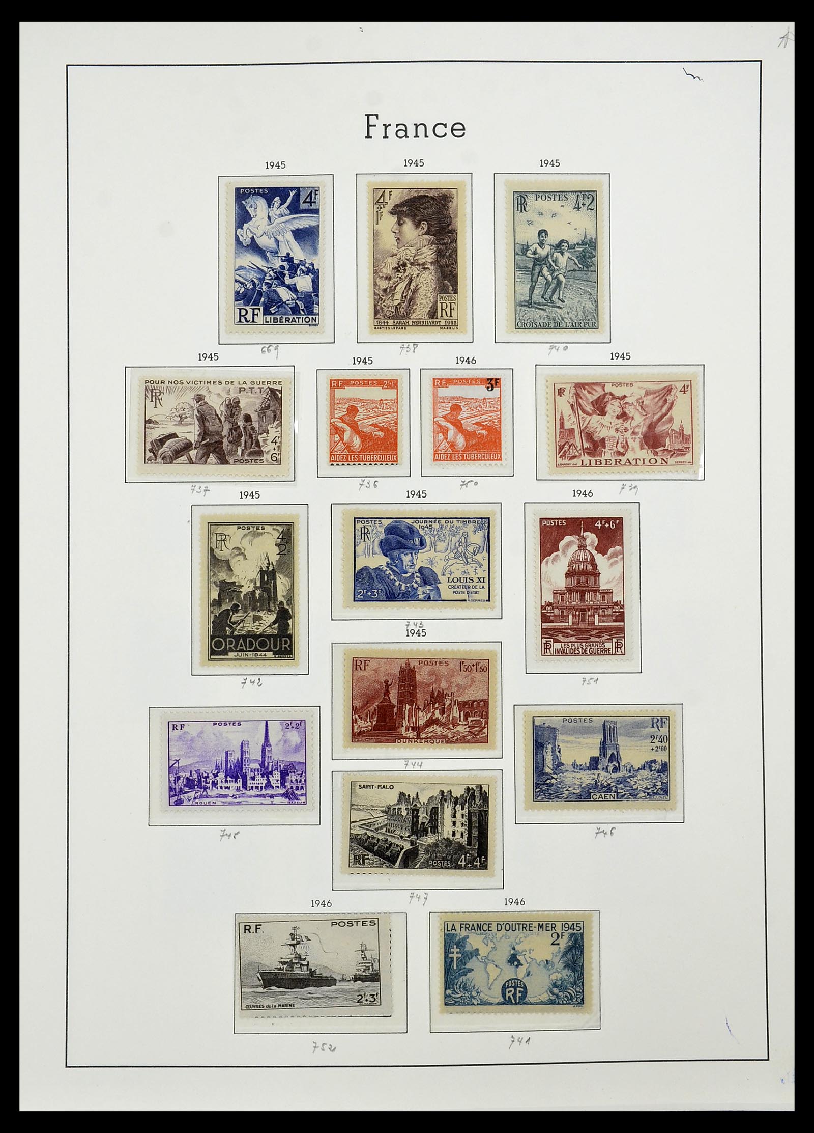 34581 044 - Postzegelverzameling 34581 Frankrijk 1849-1965.
