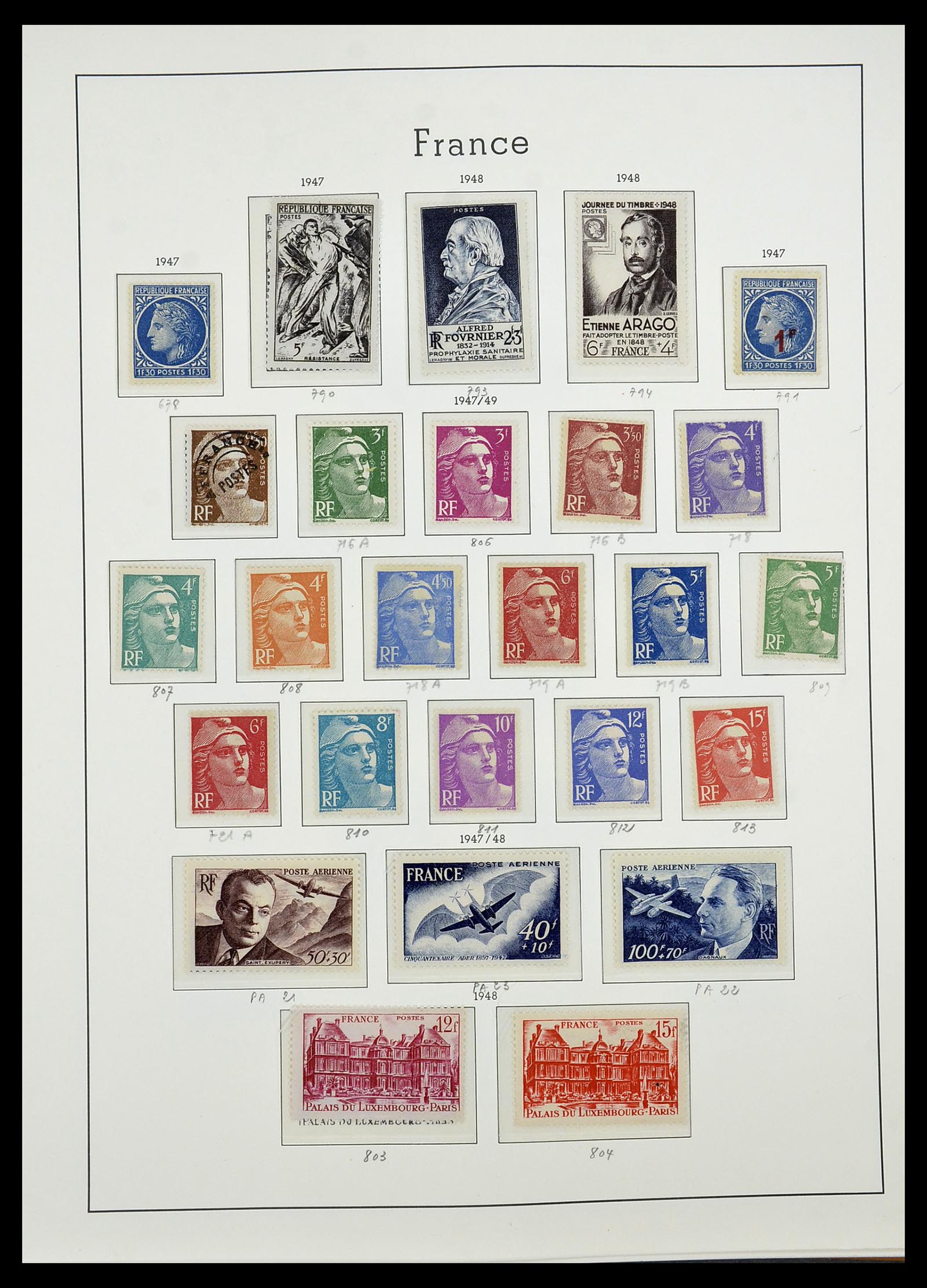 34581 048 - Postzegelverzameling 34581 Frankrijk 1849-1965.