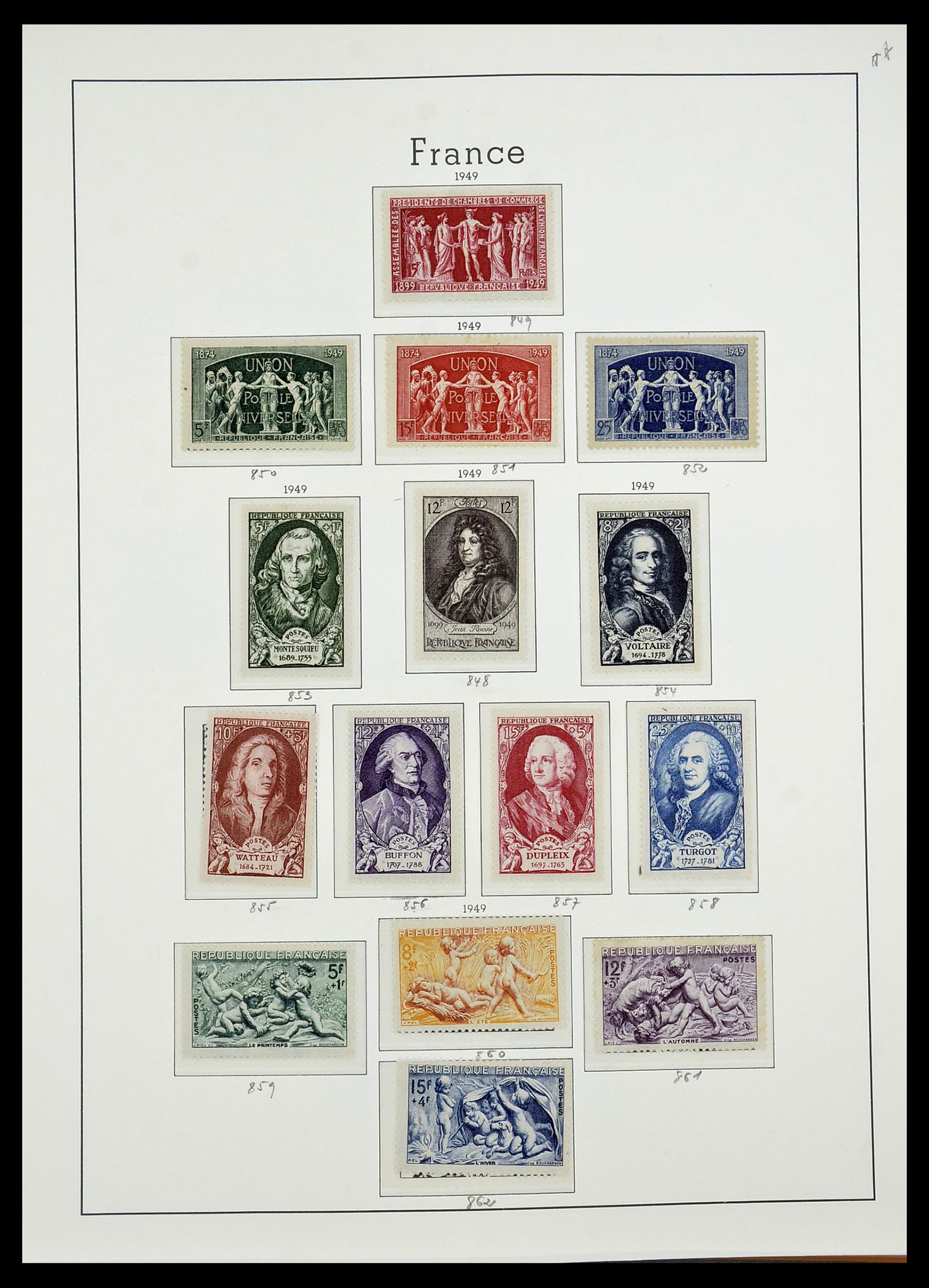 34581 054 - Postzegelverzameling 34581 Frankrijk 1849-1965.