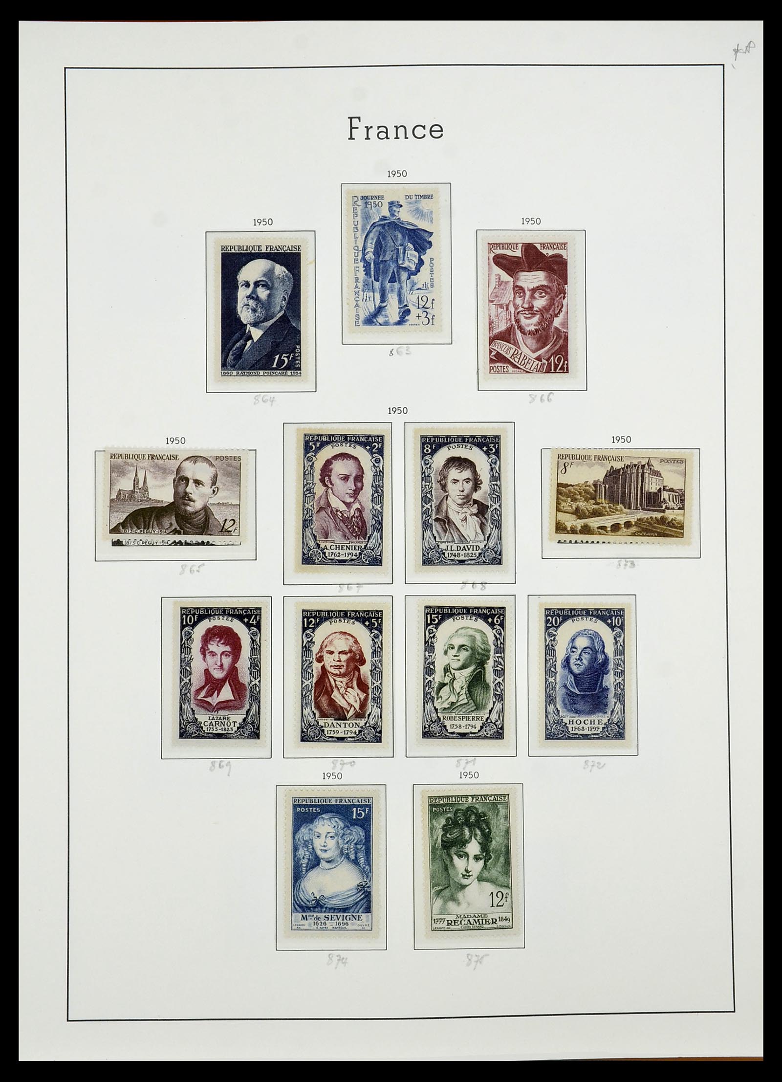34581 055 - Postzegelverzameling 34581 Frankrijk 1849-1965.