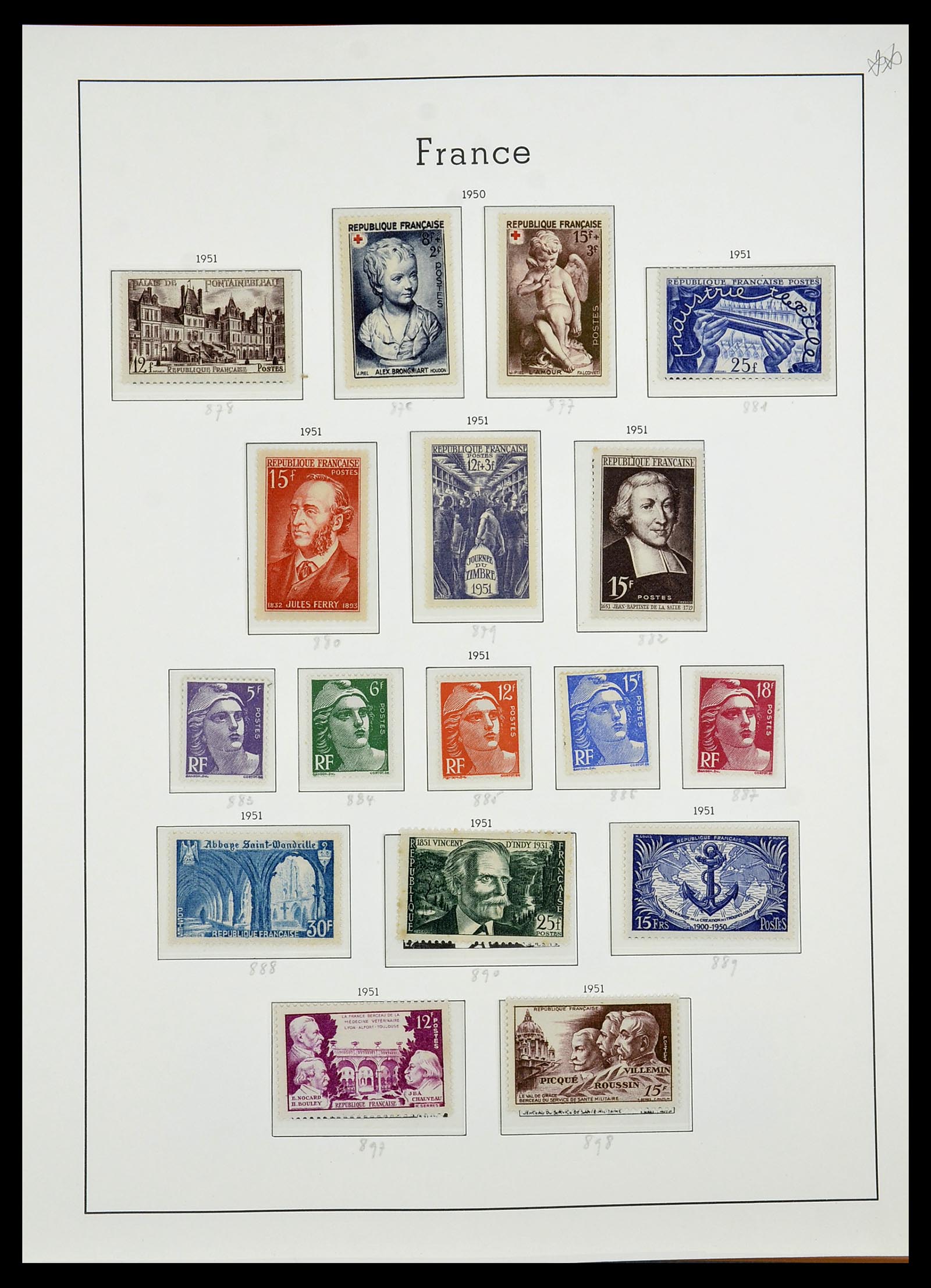 34581 056 - Postzegelverzameling 34581 Frankrijk 1849-1965.