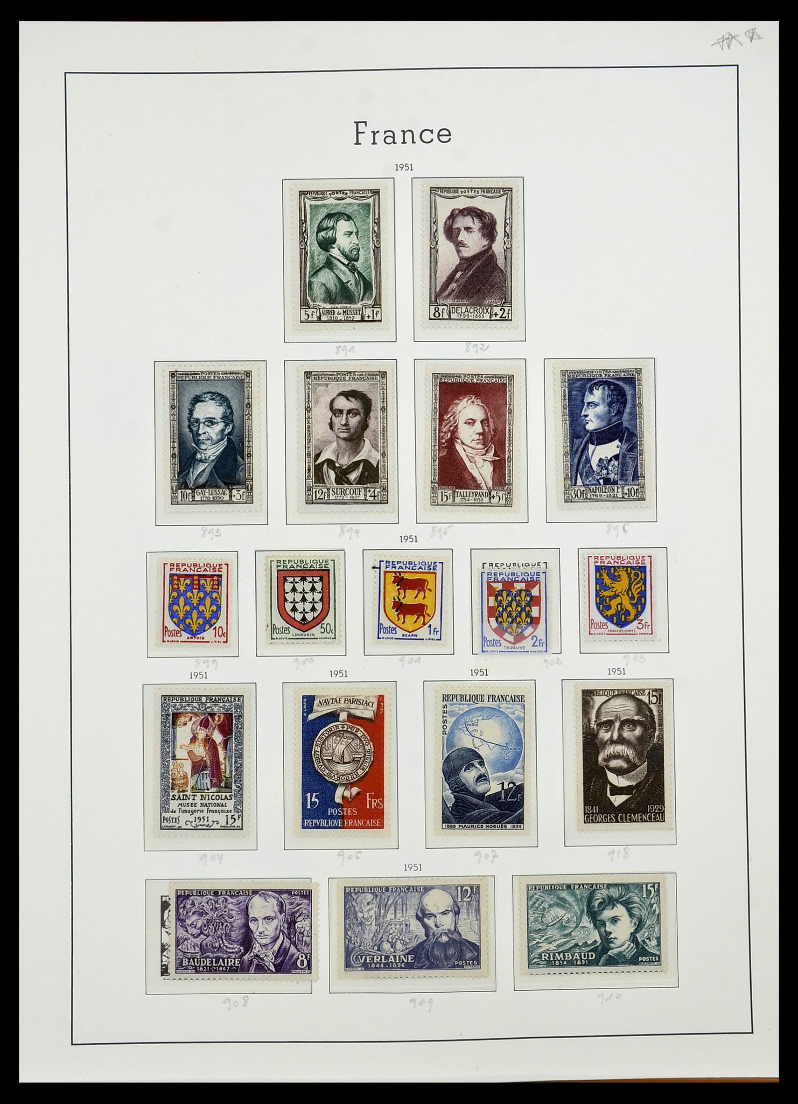34581 057 - Postzegelverzameling 34581 Frankrijk 1849-1965.