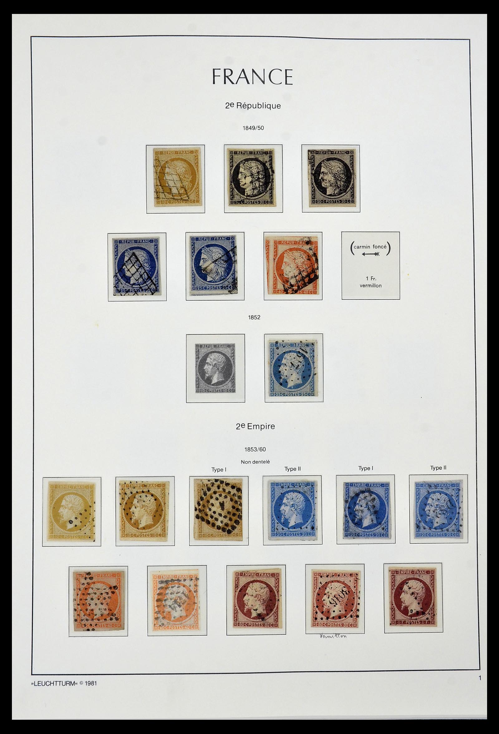 34582 001 - Postzegelverzameling 34582 Frankrijk 1849-1959.