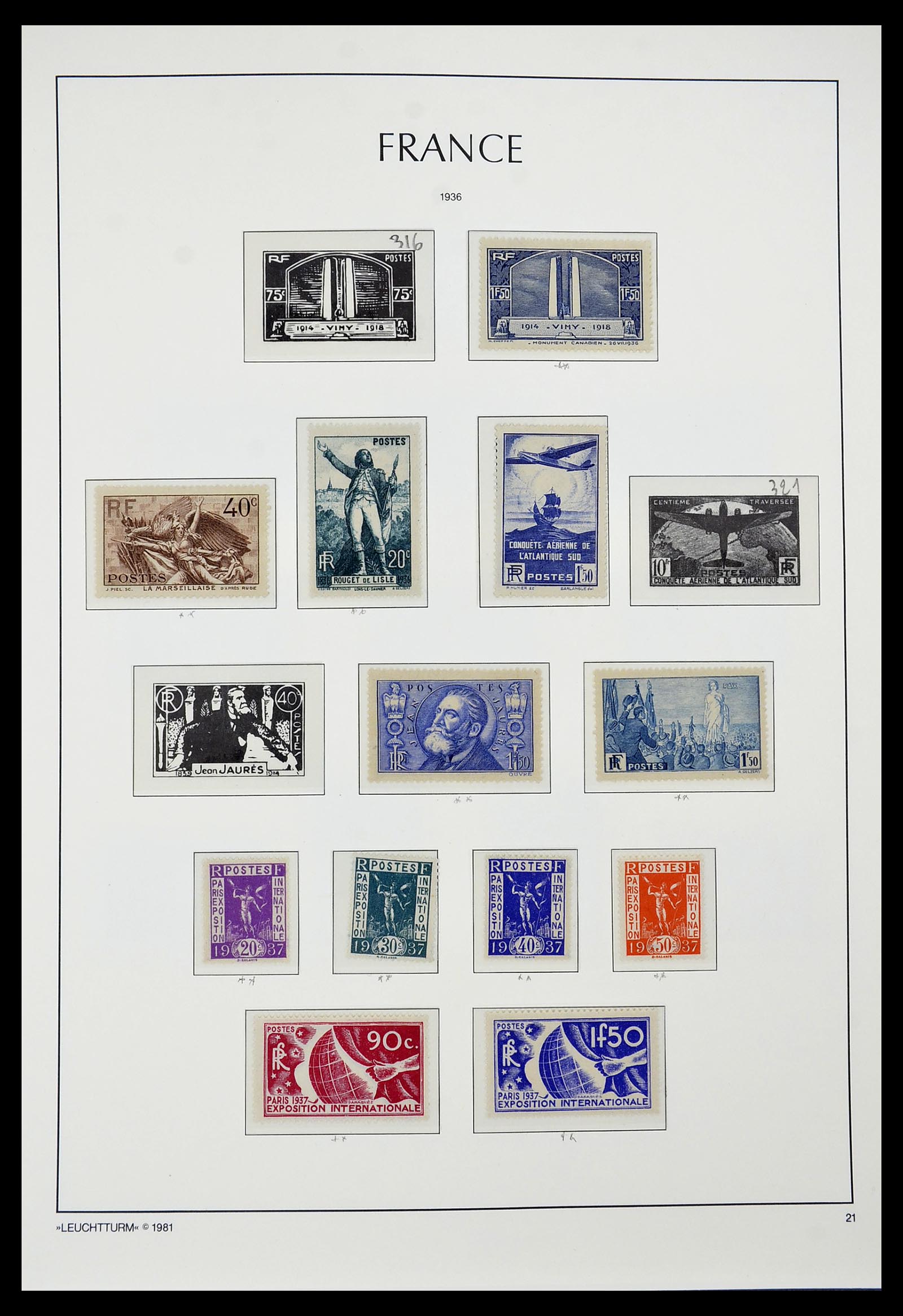 34582 020 - Postzegelverzameling 34582 Frankrijk 1849-1959.