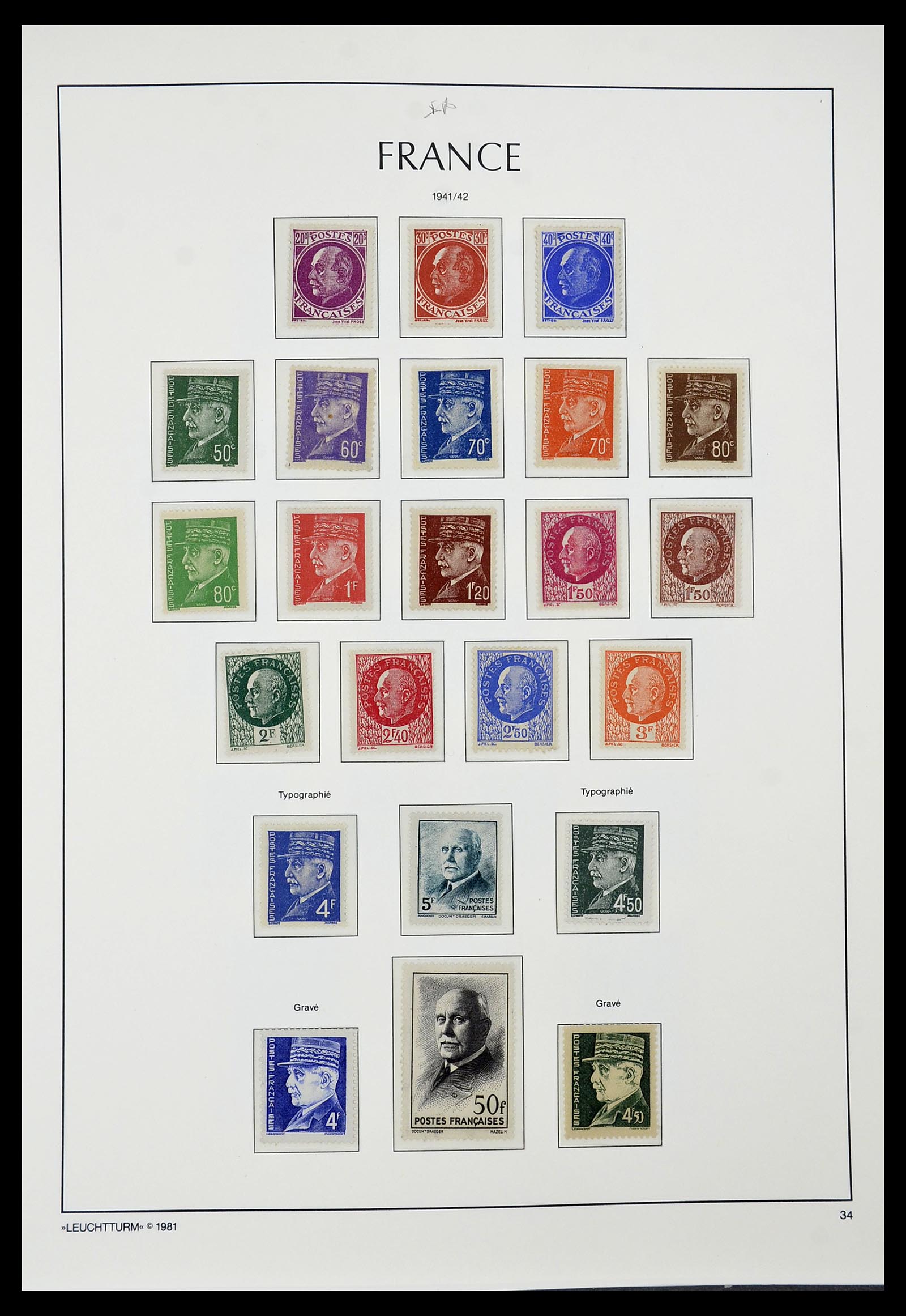 34582 032 - Postzegelverzameling 34582 Frankrijk 1849-1959.