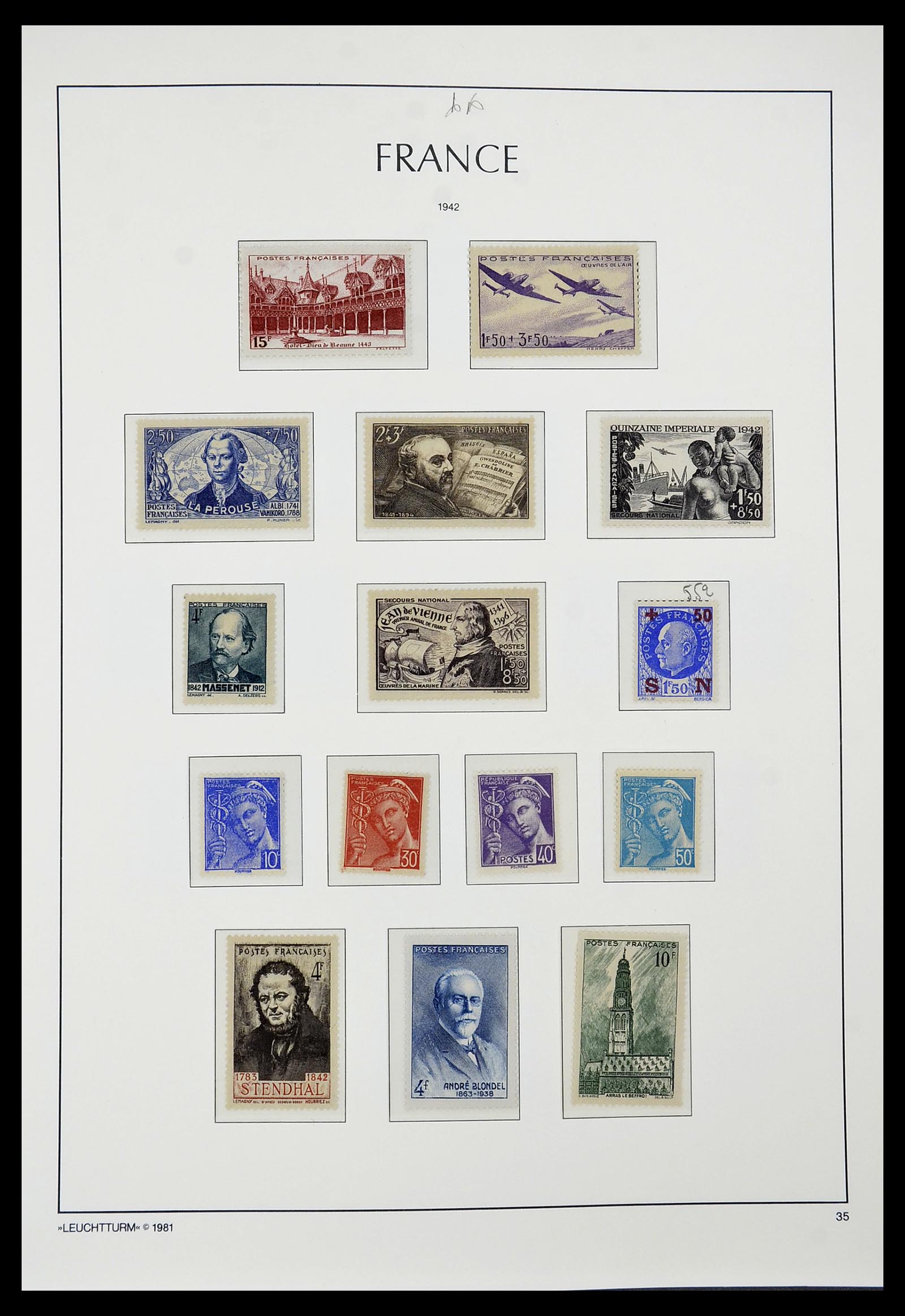 34582 033 - Postzegelverzameling 34582 Frankrijk 1849-1959.