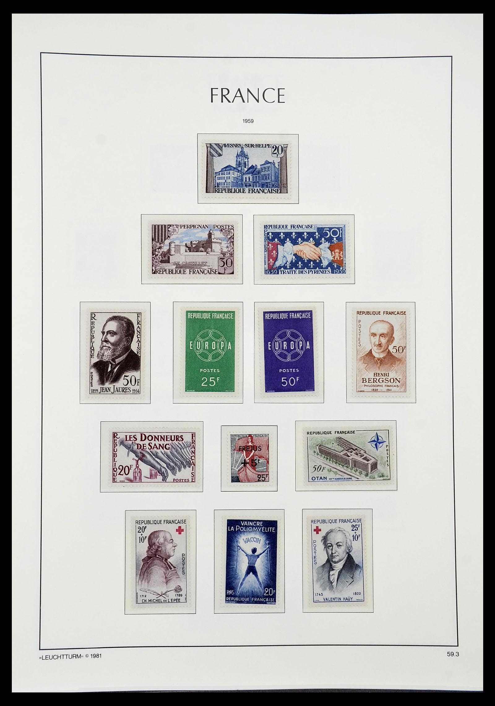 34582 081 - Postzegelverzameling 34582 Frankrijk 1849-1959.