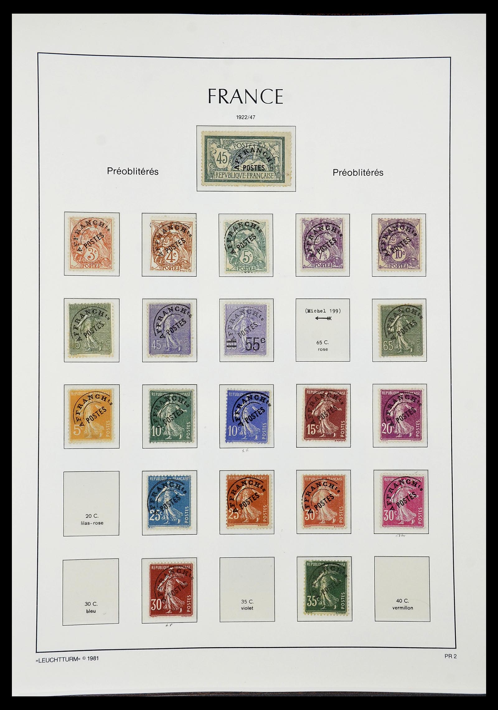 34582 087 - Postzegelverzameling 34582 Frankrijk 1849-1959.