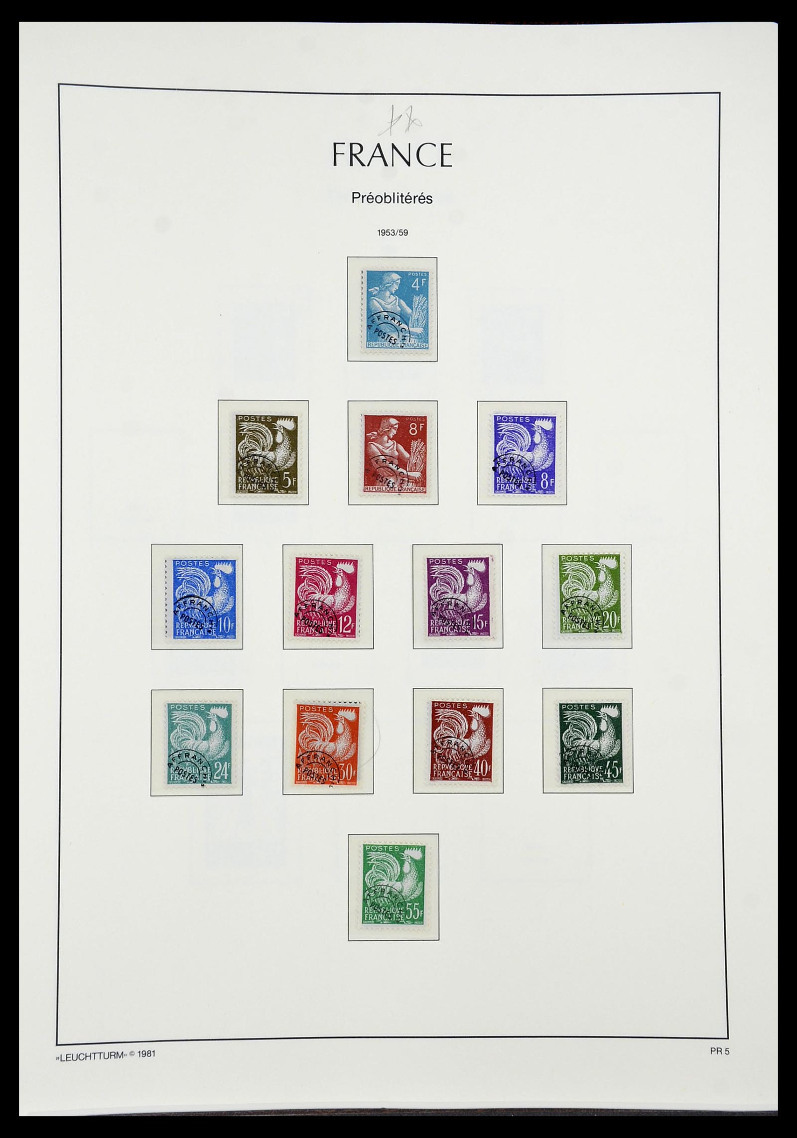 34582 090 - Postzegelverzameling 34582 Frankrijk 1849-1959.