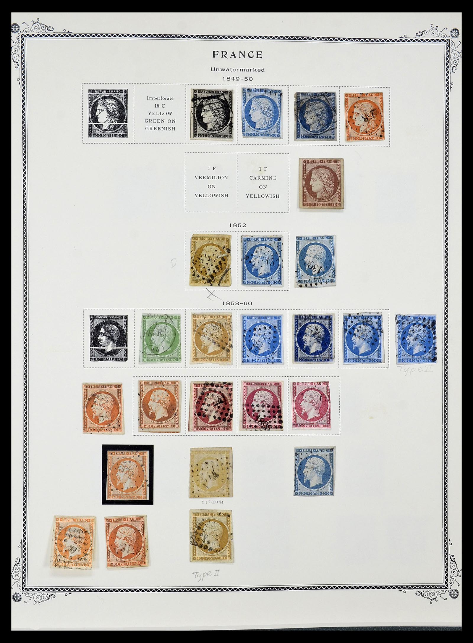 34583 001 - Postzegelverzameling 34583 Frankrijk 1849-1966.
