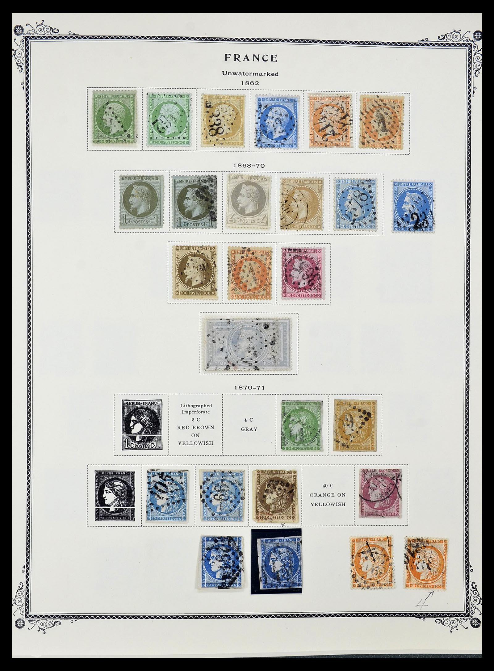 34583 002 - Postzegelverzameling 34583 Frankrijk 1849-1966.
