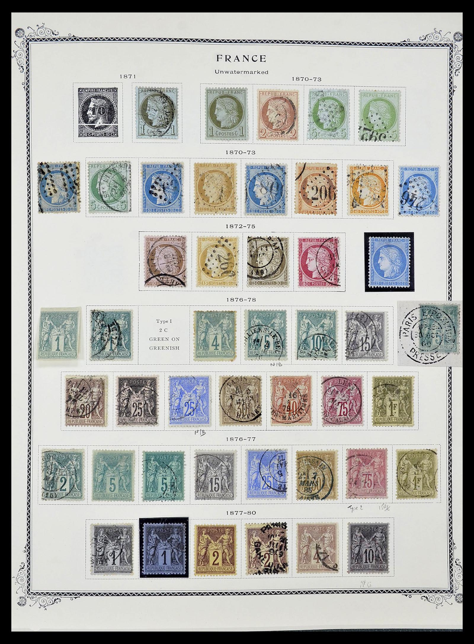34583 003 - Postzegelverzameling 34583 Frankrijk 1849-1966.