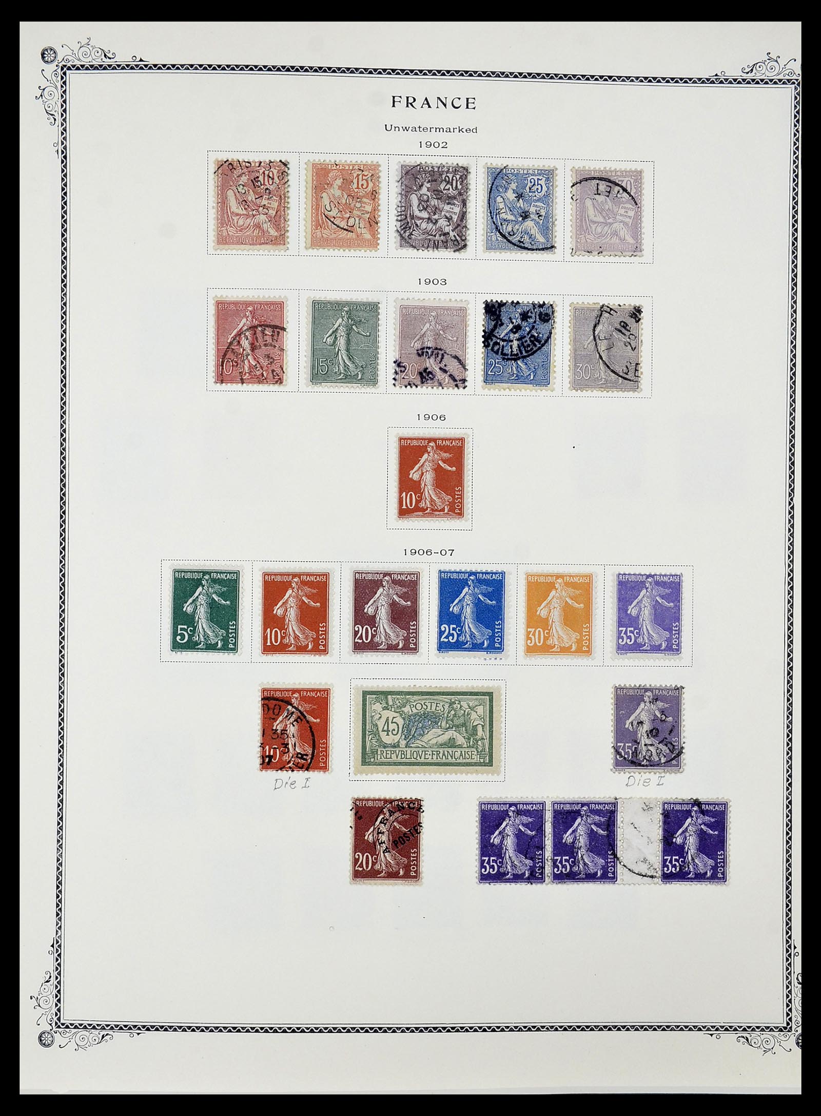 34583 005 - Postzegelverzameling 34583 Frankrijk 1849-1966.