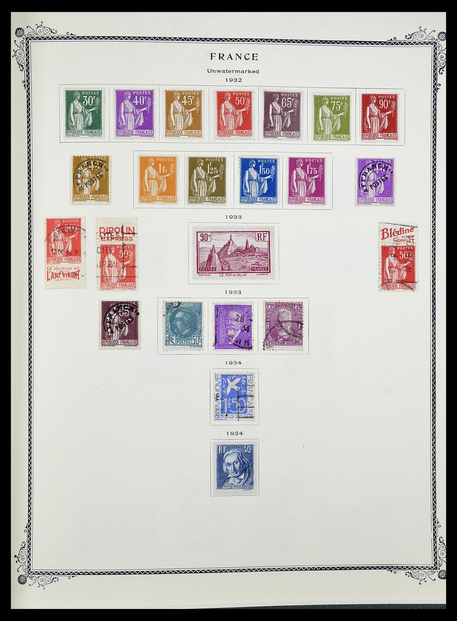 34583 012 - Postzegelverzameling 34583 Frankrijk 1849-1966.
