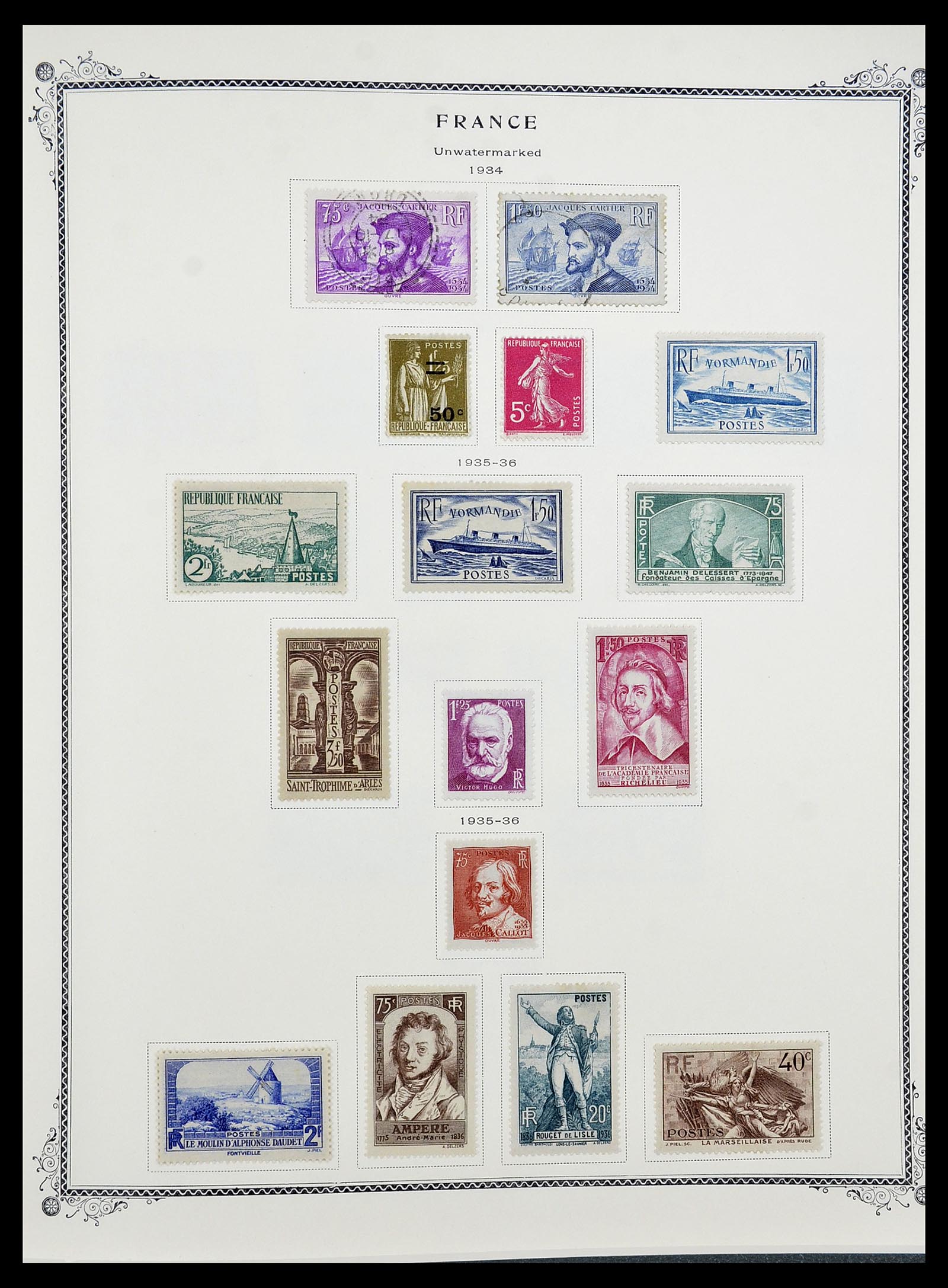 34583 013 - Postzegelverzameling 34583 Frankrijk 1849-1966.