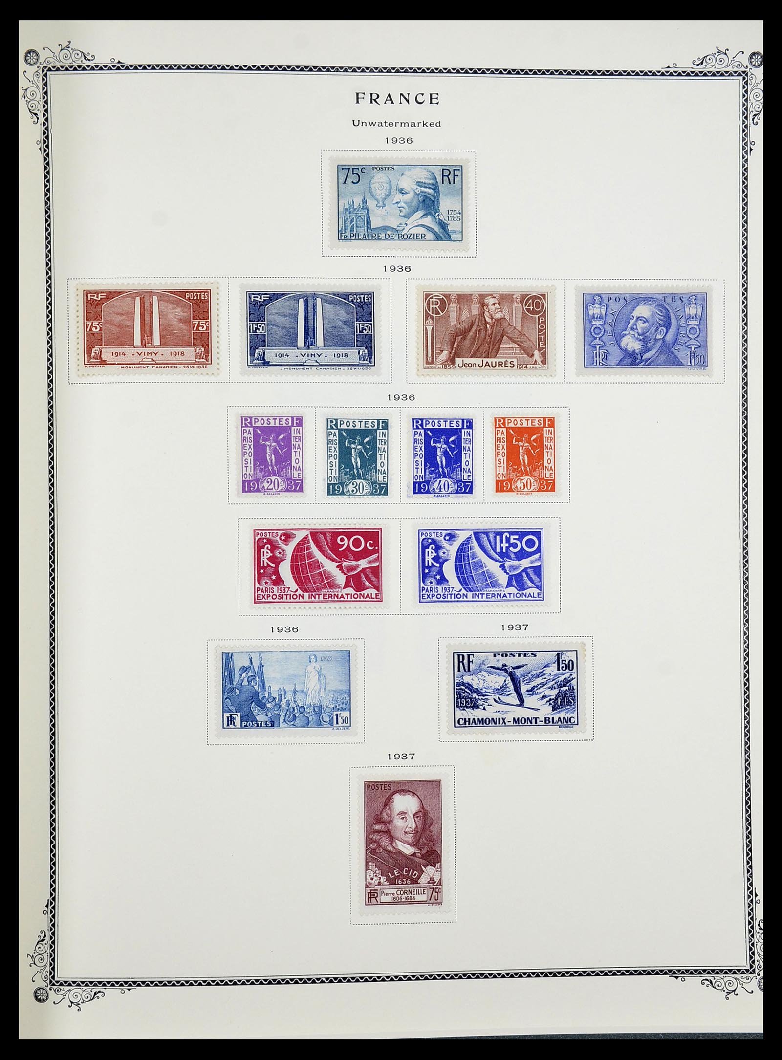 34583 014 - Postzegelverzameling 34583 Frankrijk 1849-1966.