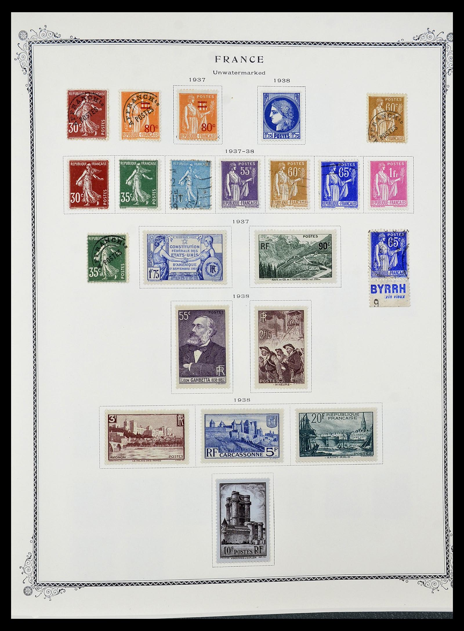34583 017 - Postzegelverzameling 34583 Frankrijk 1849-1966.