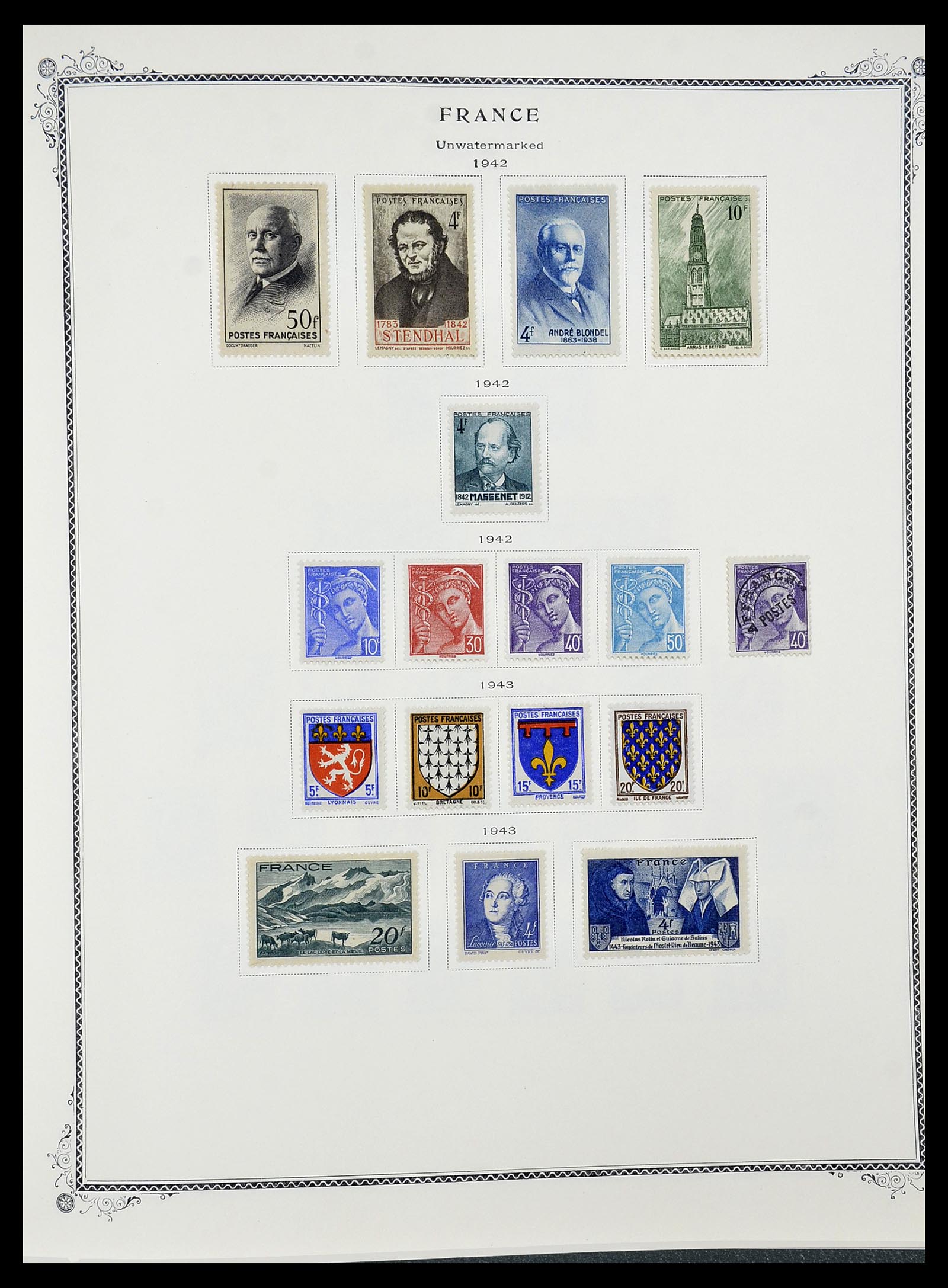 34583 023 - Postzegelverzameling 34583 Frankrijk 1849-1966.