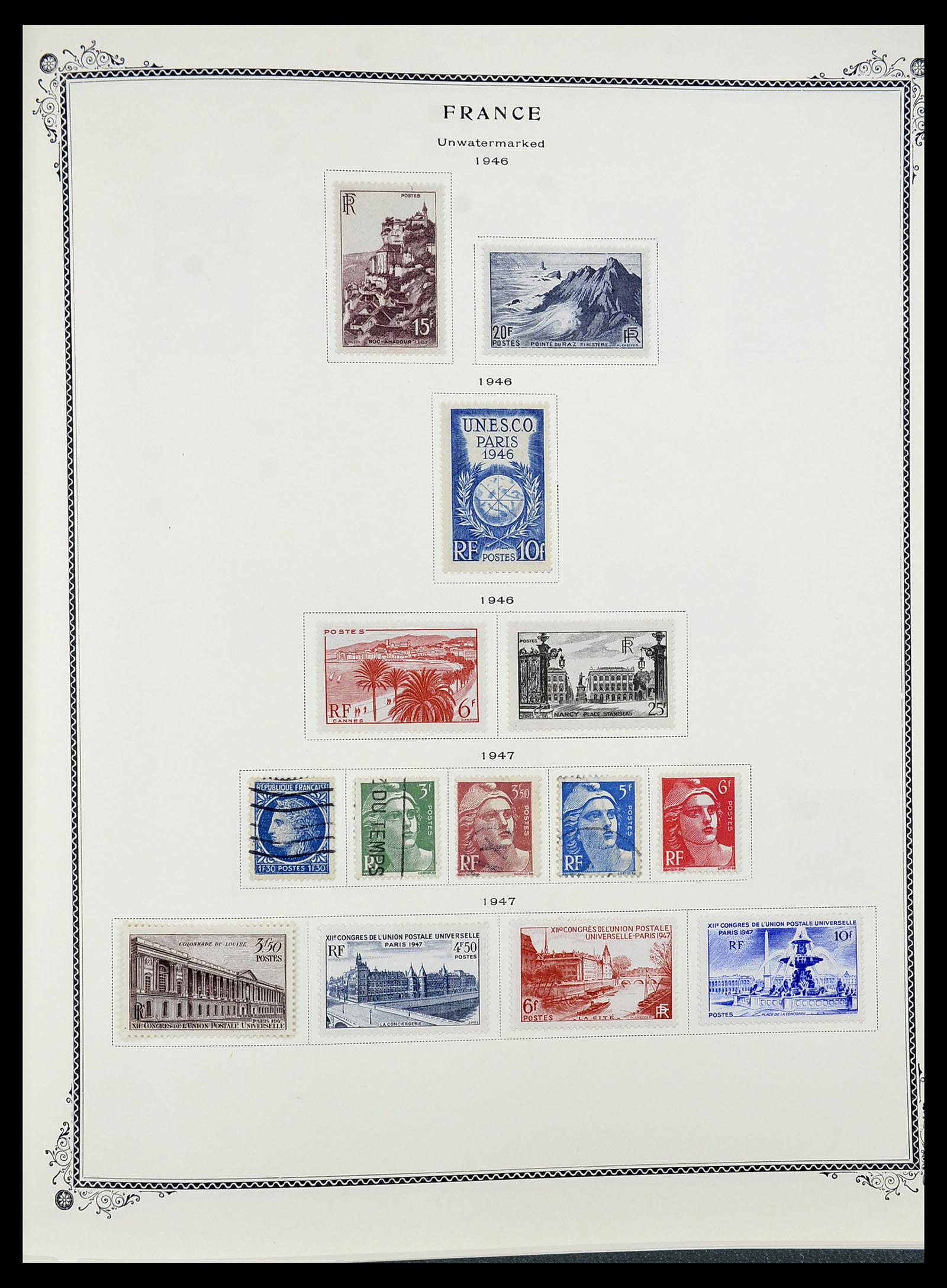 34583 028 - Postzegelverzameling 34583 Frankrijk 1849-1966.