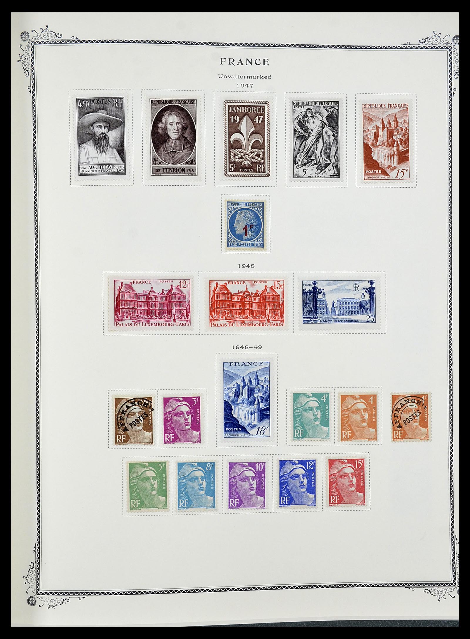 34583 029 - Postzegelverzameling 34583 Frankrijk 1849-1966.