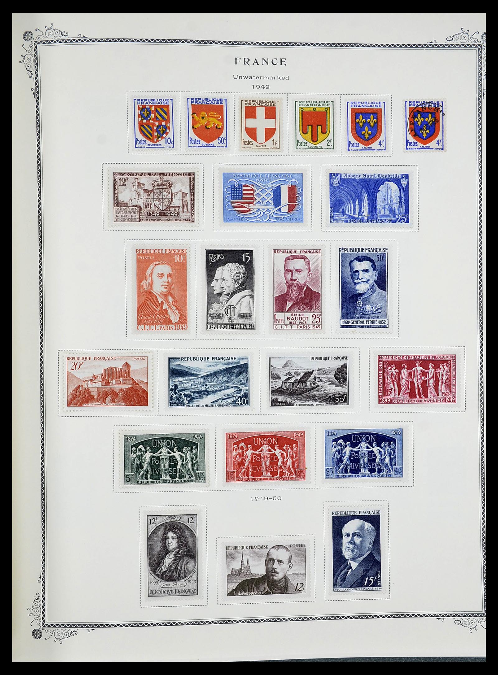 34583 031 - Postzegelverzameling 34583 Frankrijk 1849-1966.