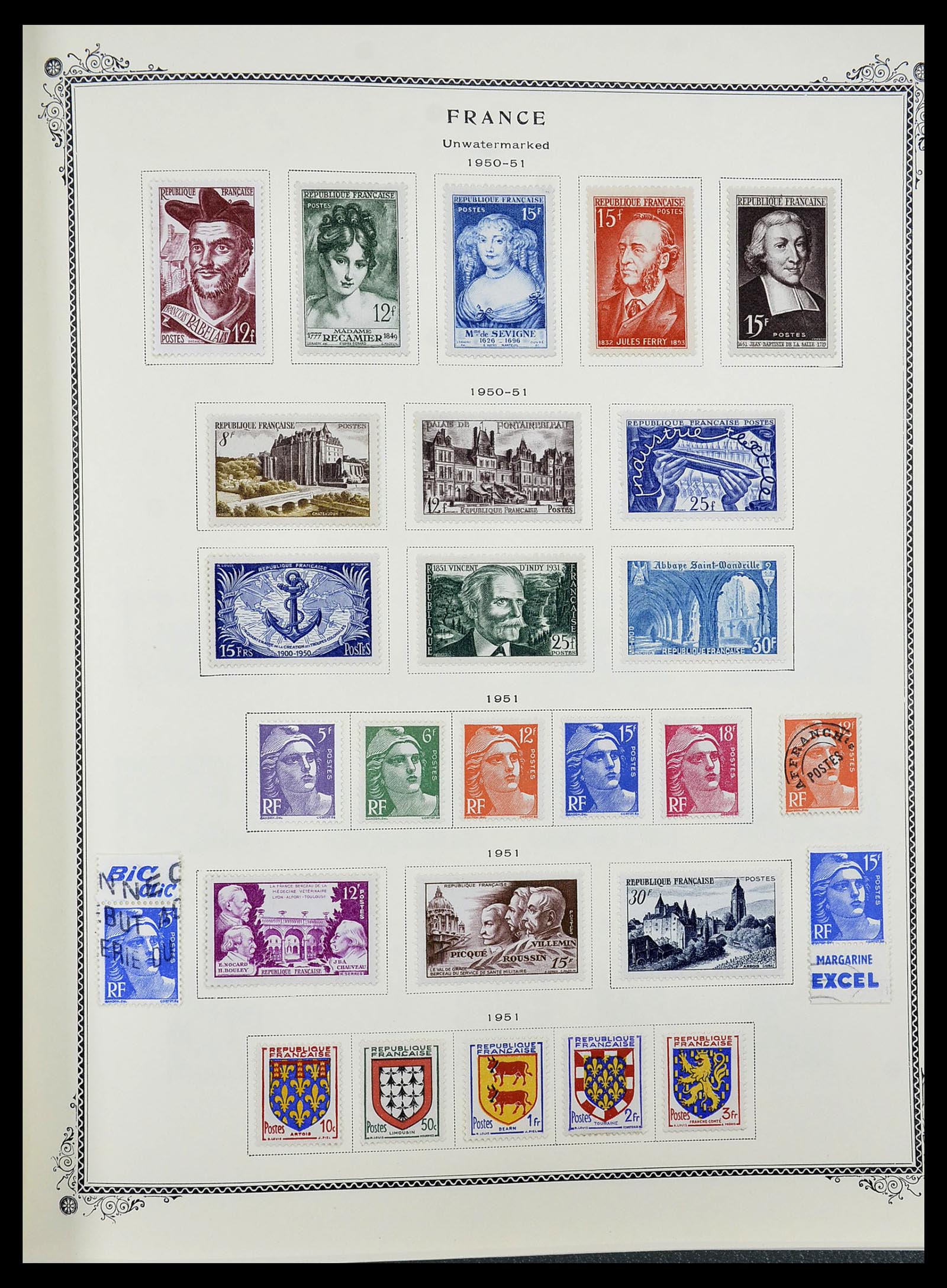 34583 032 - Postzegelverzameling 34583 Frankrijk 1849-1966.