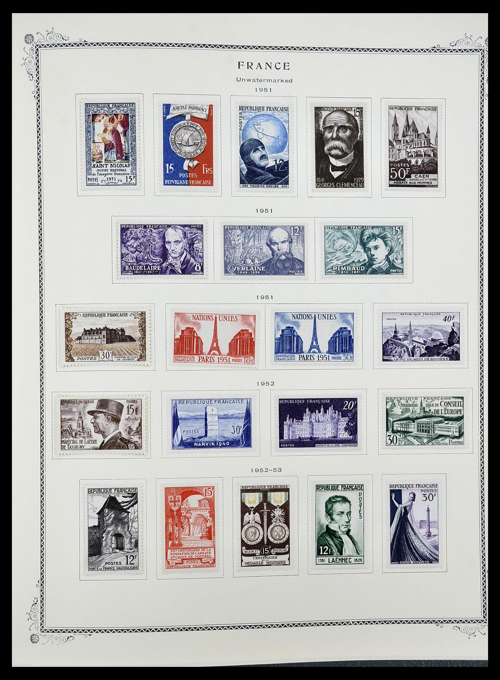 34583 033 - Postzegelverzameling 34583 Frankrijk 1849-1966.