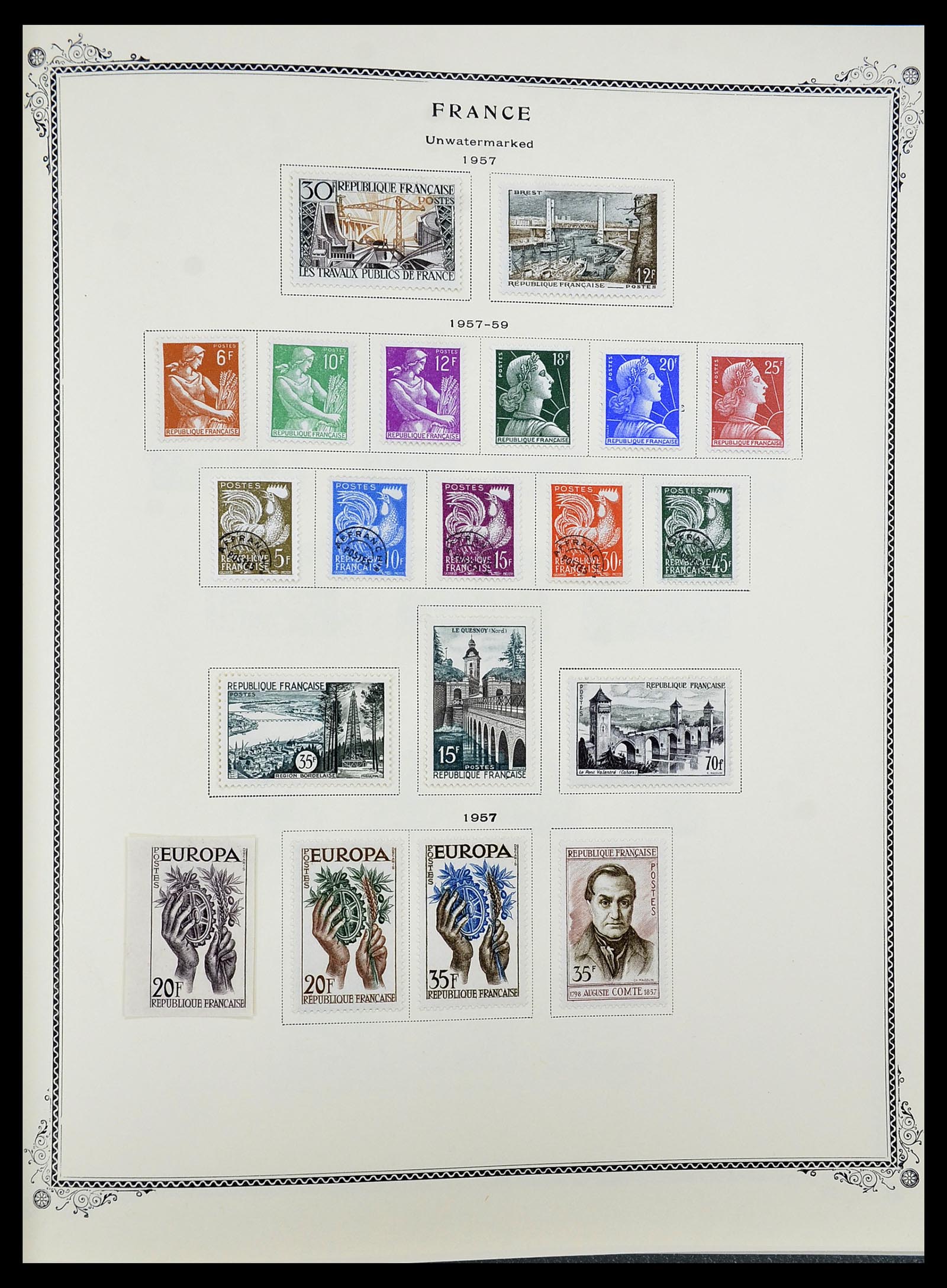 34583 042 - Postzegelverzameling 34583 Frankrijk 1849-1966.